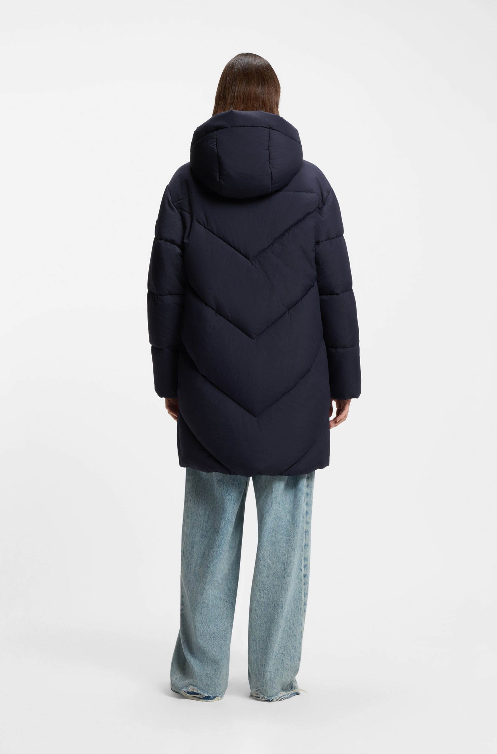 BOSS ORANGE Steppmantel "Piapolly Premium Damenmode" mit Kapuze, Chevron-St günstig online kaufen