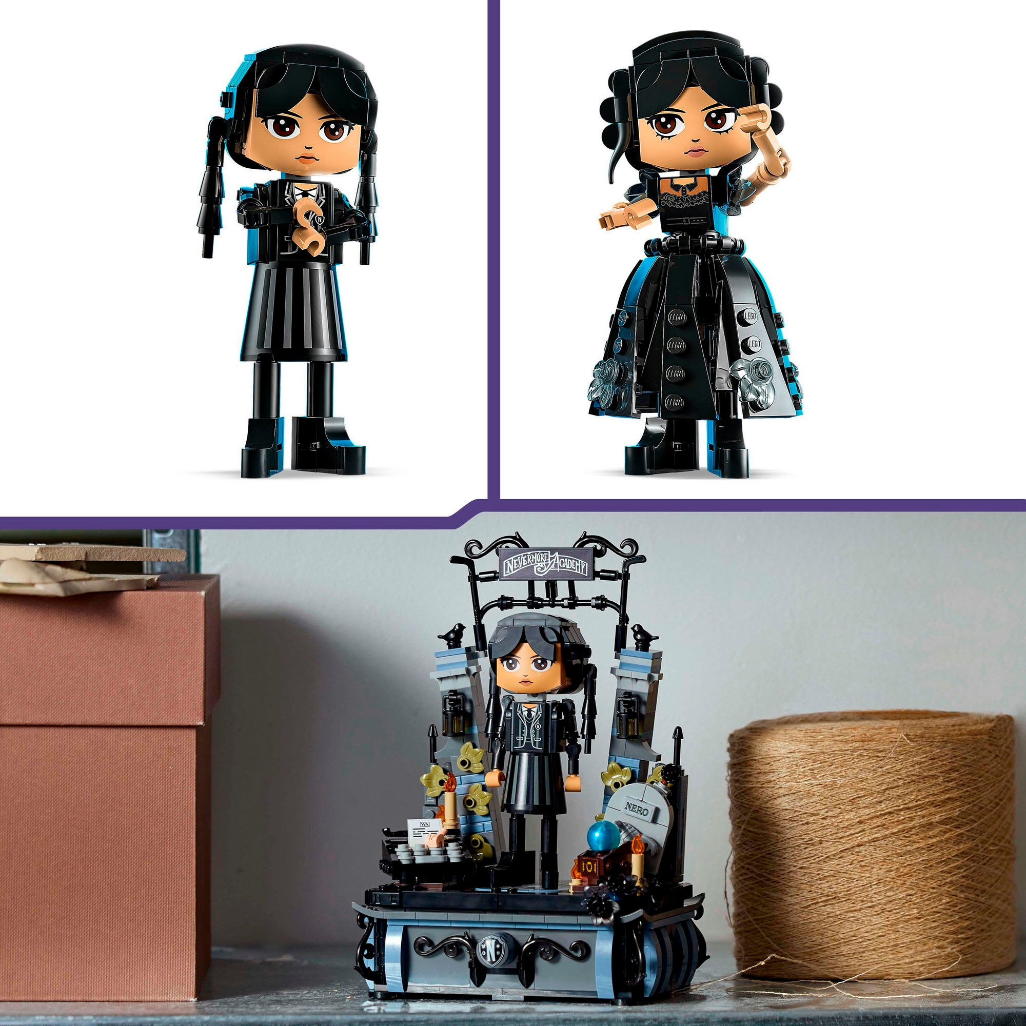 LEGO® Konstruktionsspielsteine »Wednesday Addams Baufigur (76780), LEGO Wednesday«, (702 St.), Made in Europe