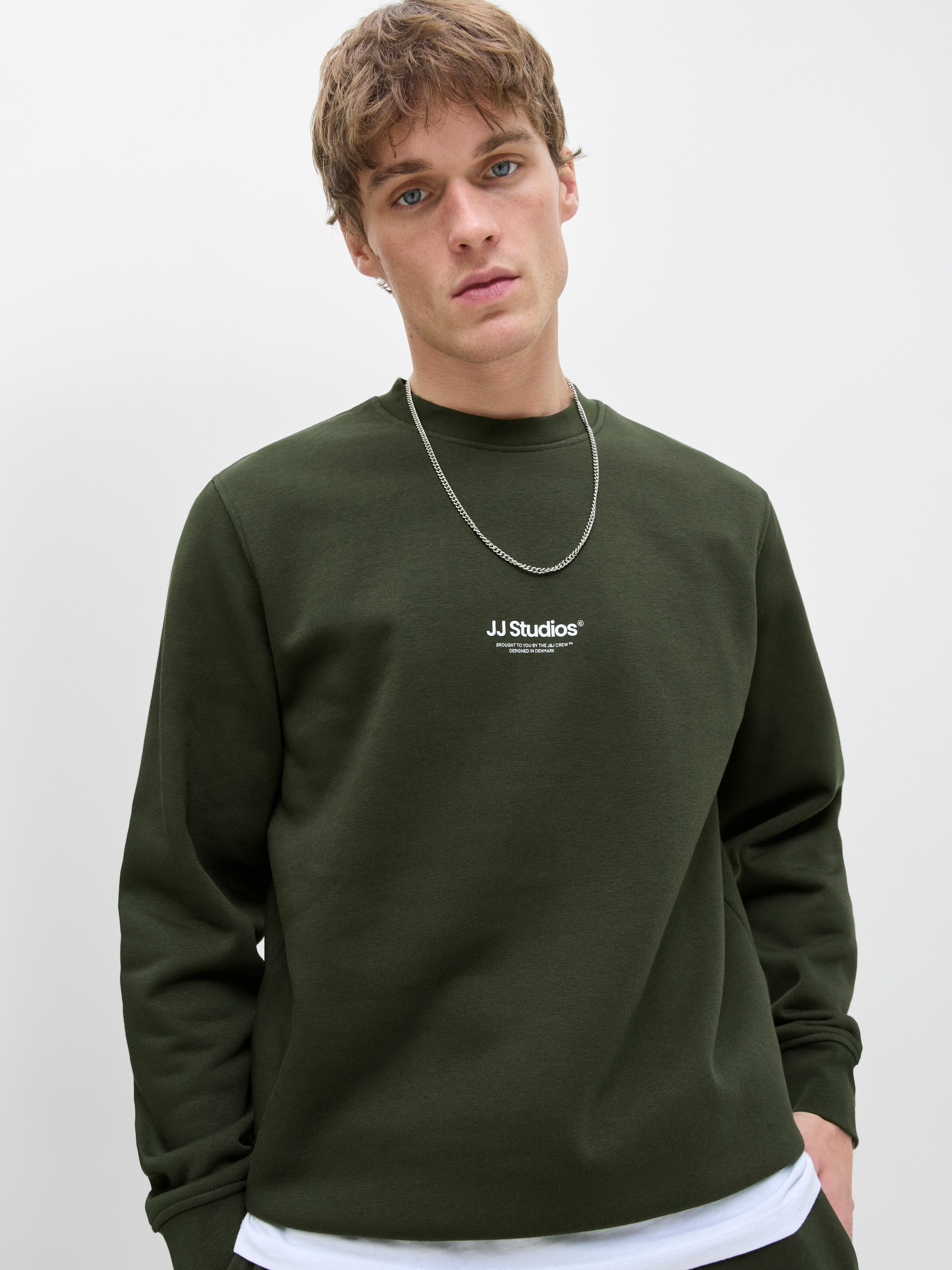 Jack & Jones Sweatshirt »JJESOHO SWEAT CREW NECK NOOS«, Baumwollmischung, relaxed fit
