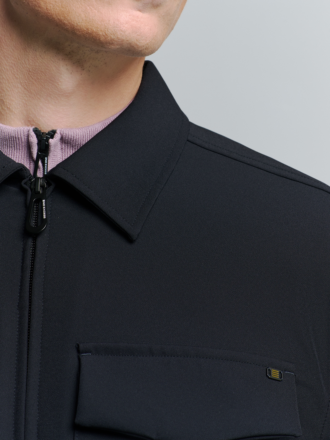 NO EXCESS Langarmhemd »No Excess Sedoc overshirt«
