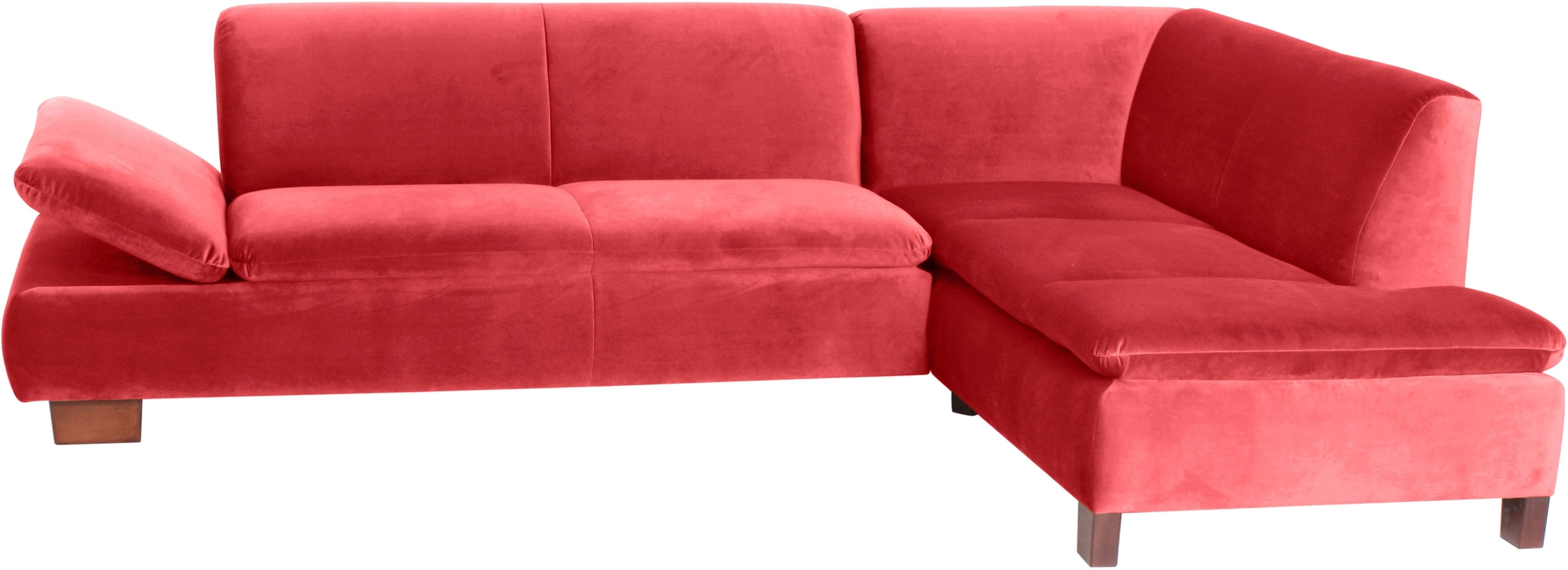 Ecksofa »Tampere modern, edler Samtvelours Bezug, Mattenoptik im Sitz, bequem«, mit...