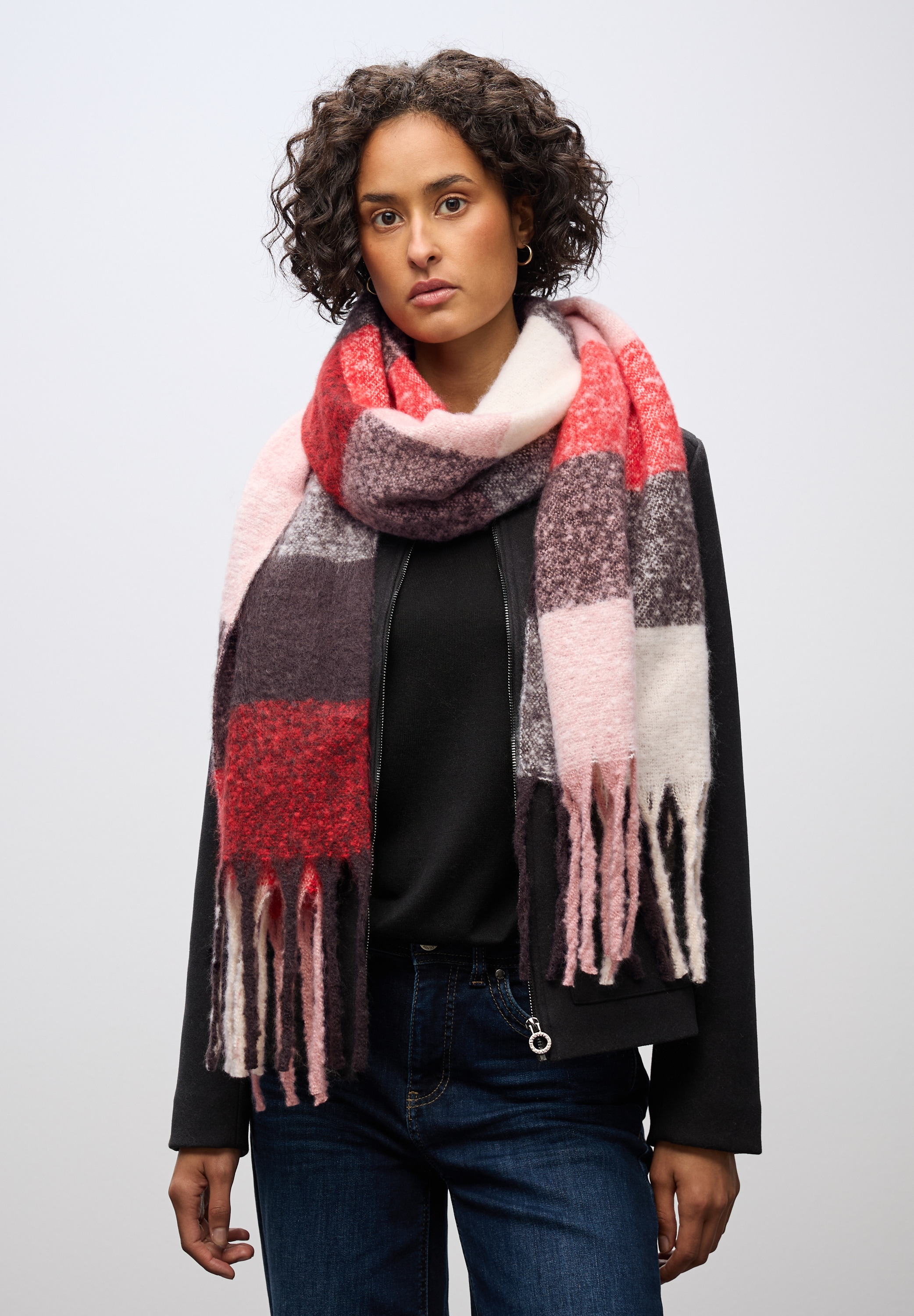 STREET ONE Schal mit Fransen am Saum