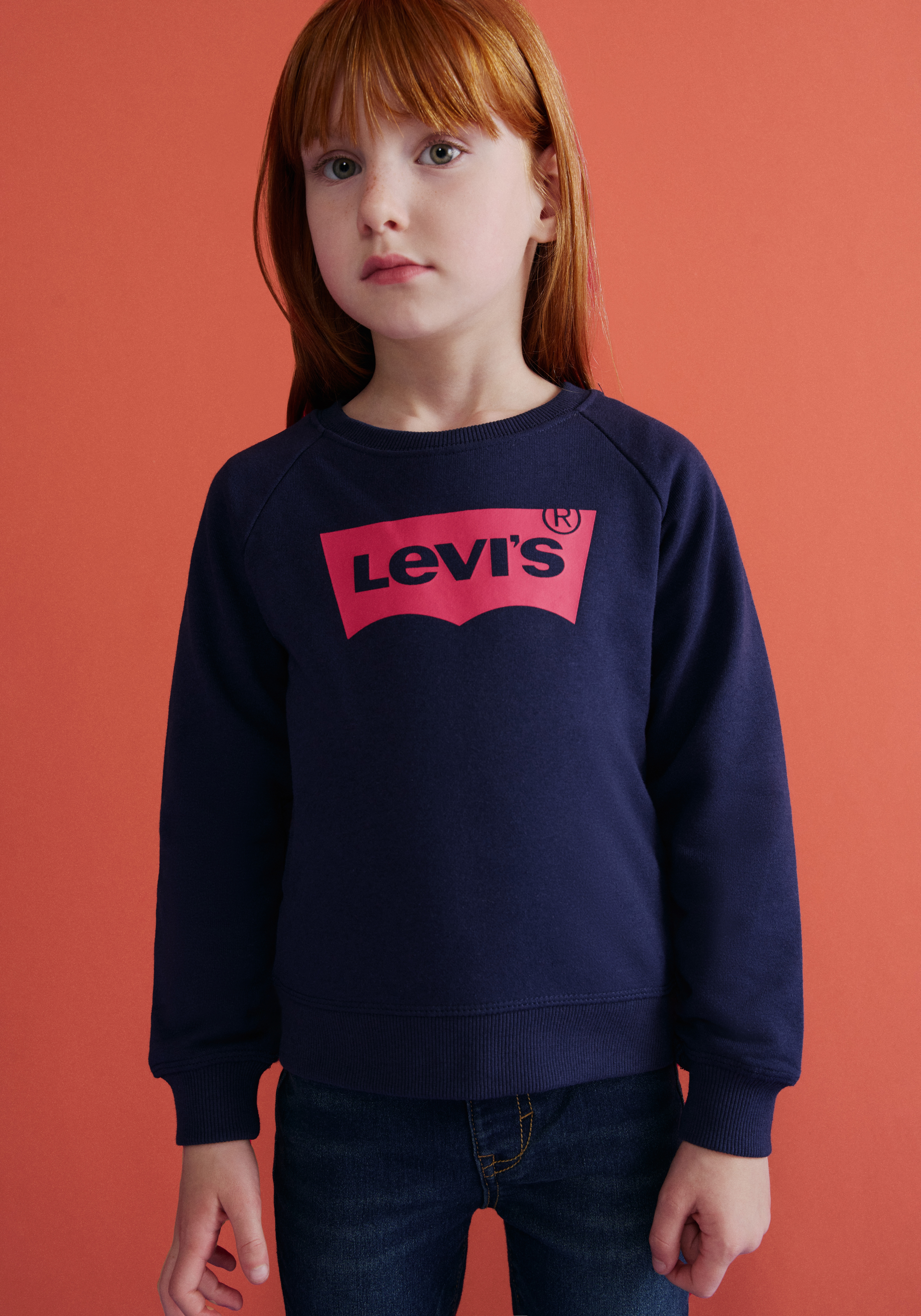 Levis Kids Sweatshirt "BATWING CREWNECK SWEATSHIRT", for GIRLS