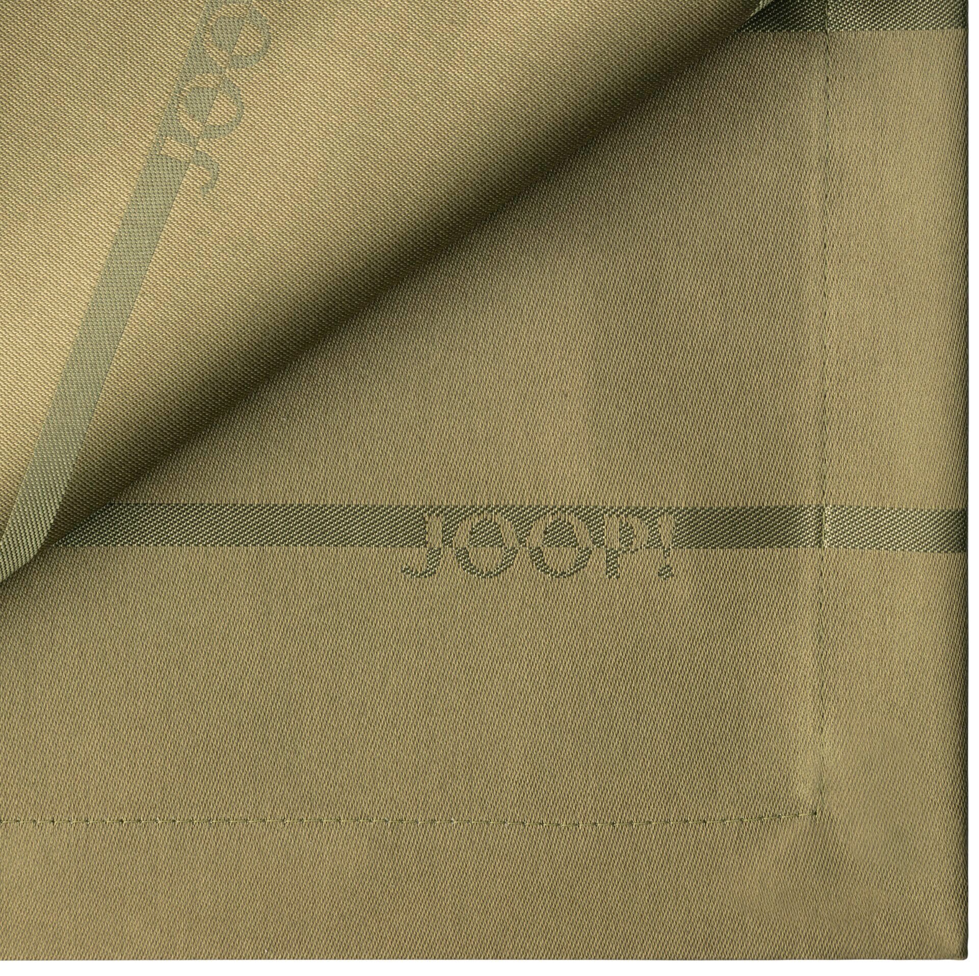 Joop! Tischläufer 50x160 JOOP! elegantem | cm (1 BAUR Logo-Muster STRIPES«, Streifen-Design, im »LOGO St.), bestellen mit