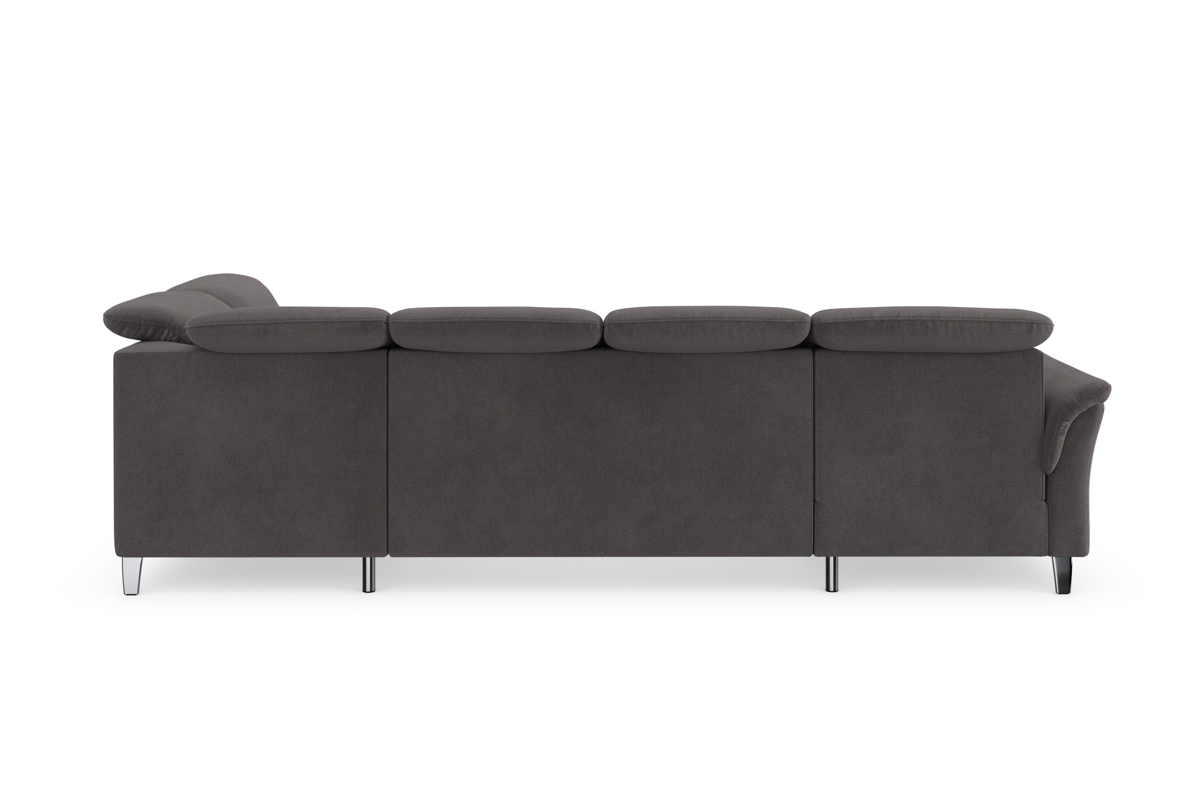 Wohnlandschaft SIT & MORE "Maggiore U-Form", grau (fango), B:312cm T:224cm, 95% Polyester, 5% Polyamid, Sofas, Wohnlandschaft, wahlweise mit Kopfteilverstellung, Bettfunktion und Stauraum 6