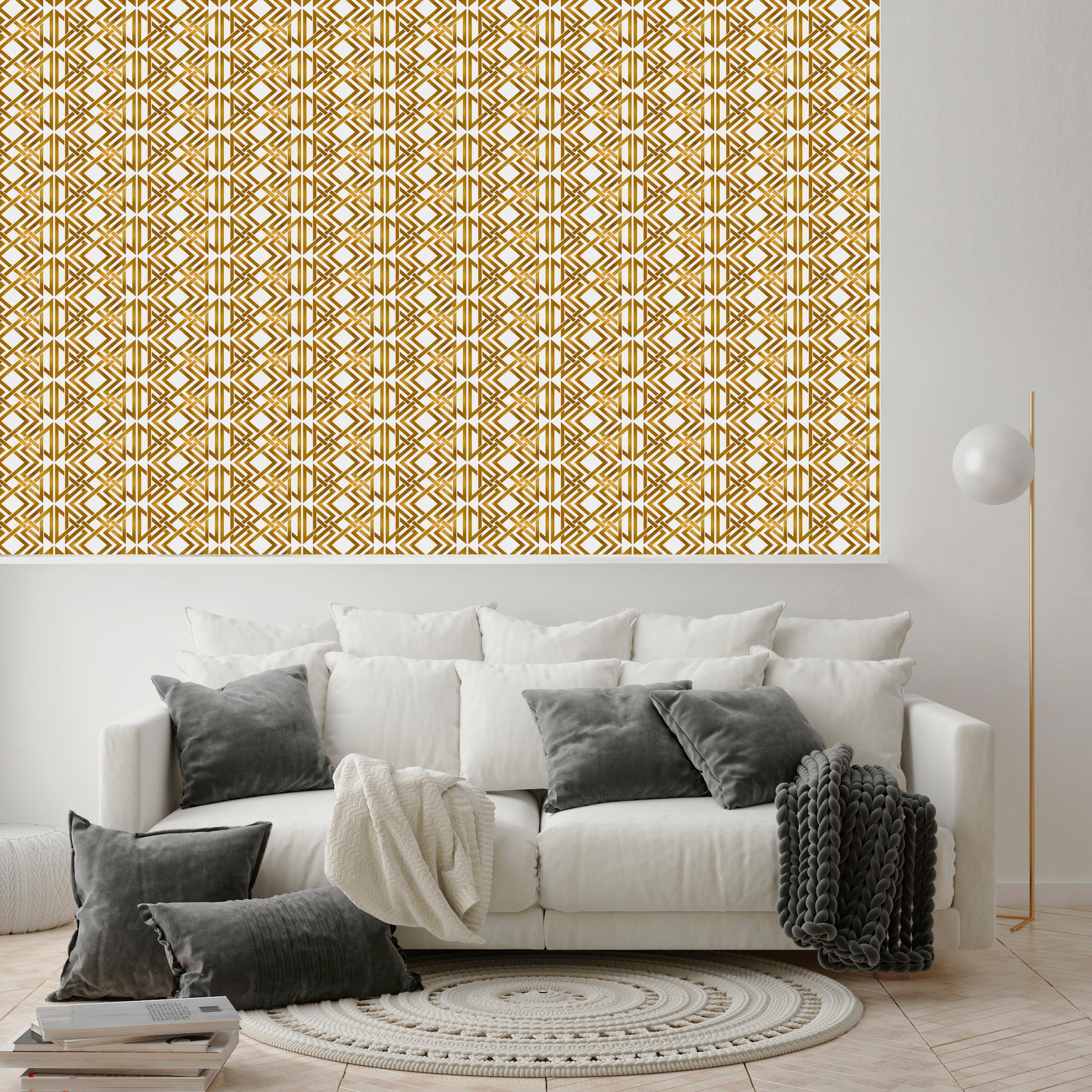 queence Vinyltapete »Lilly«, gemustert-Farbverlauf-bedruckt-abstrakt, 90x250cm, selbstklebend, kinderleichte Anbringung, Sticker