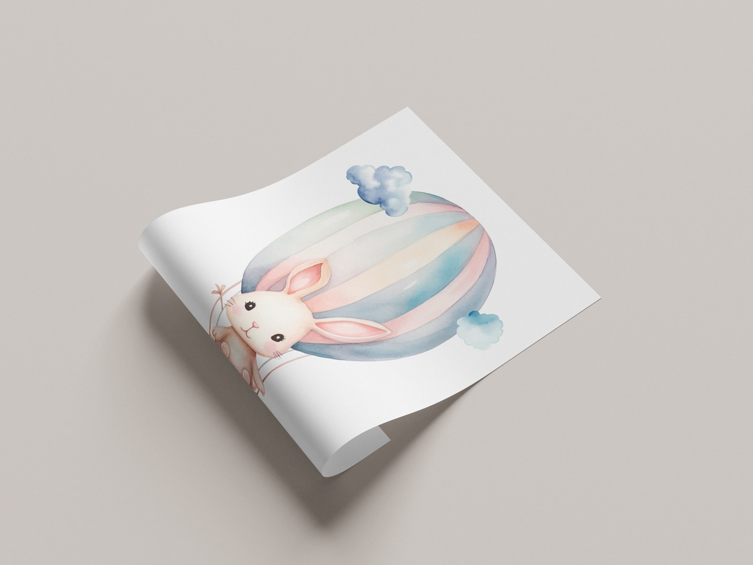 Lüttenhütt Poster "Hase im Heißluftballon am Himmel", Ballonfahren-Fantasy- günstig online kaufen