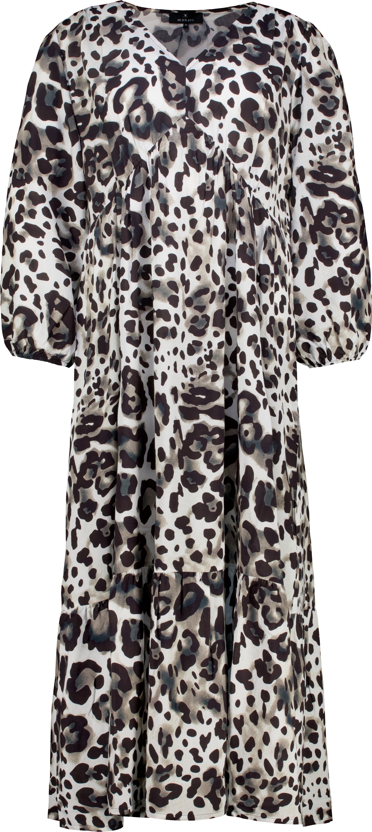Monari Maxikleid »Kleid Leodruck allover« Ohne Tasche Regular fit mit Leomuster