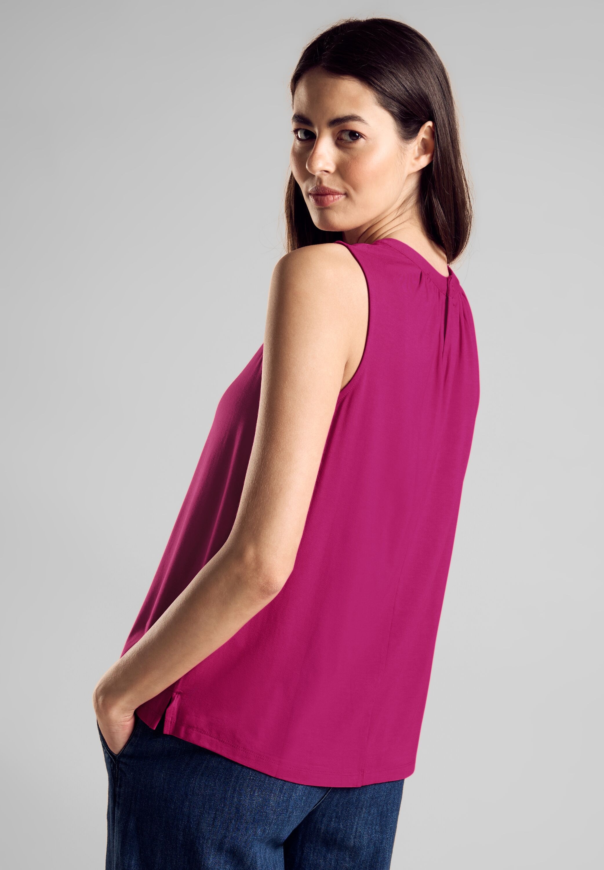 STREET ONE Shirttop - ärmelloses Top - Jersey Top - elegant günstig online kaufen