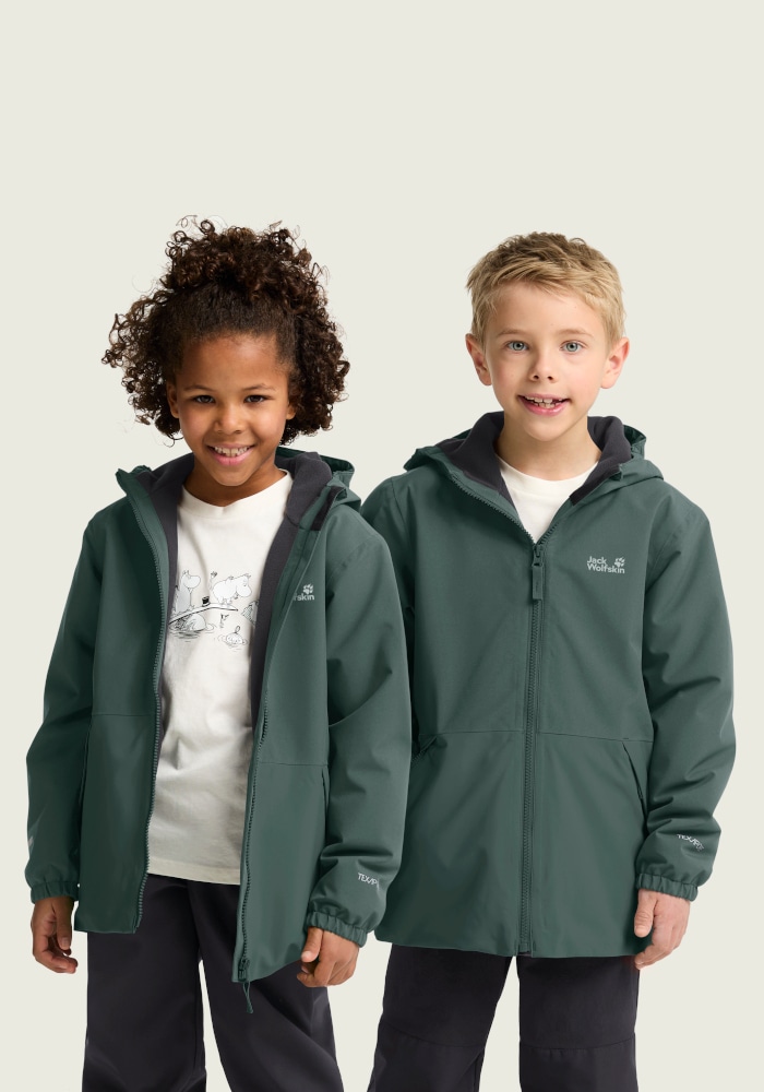 Jack Wolfskin Outdoorjacke "SNOW DAYS JKT KIDS" für Kinder, wasserdichte Ausstattung, mit kuscheligem Innenfutter