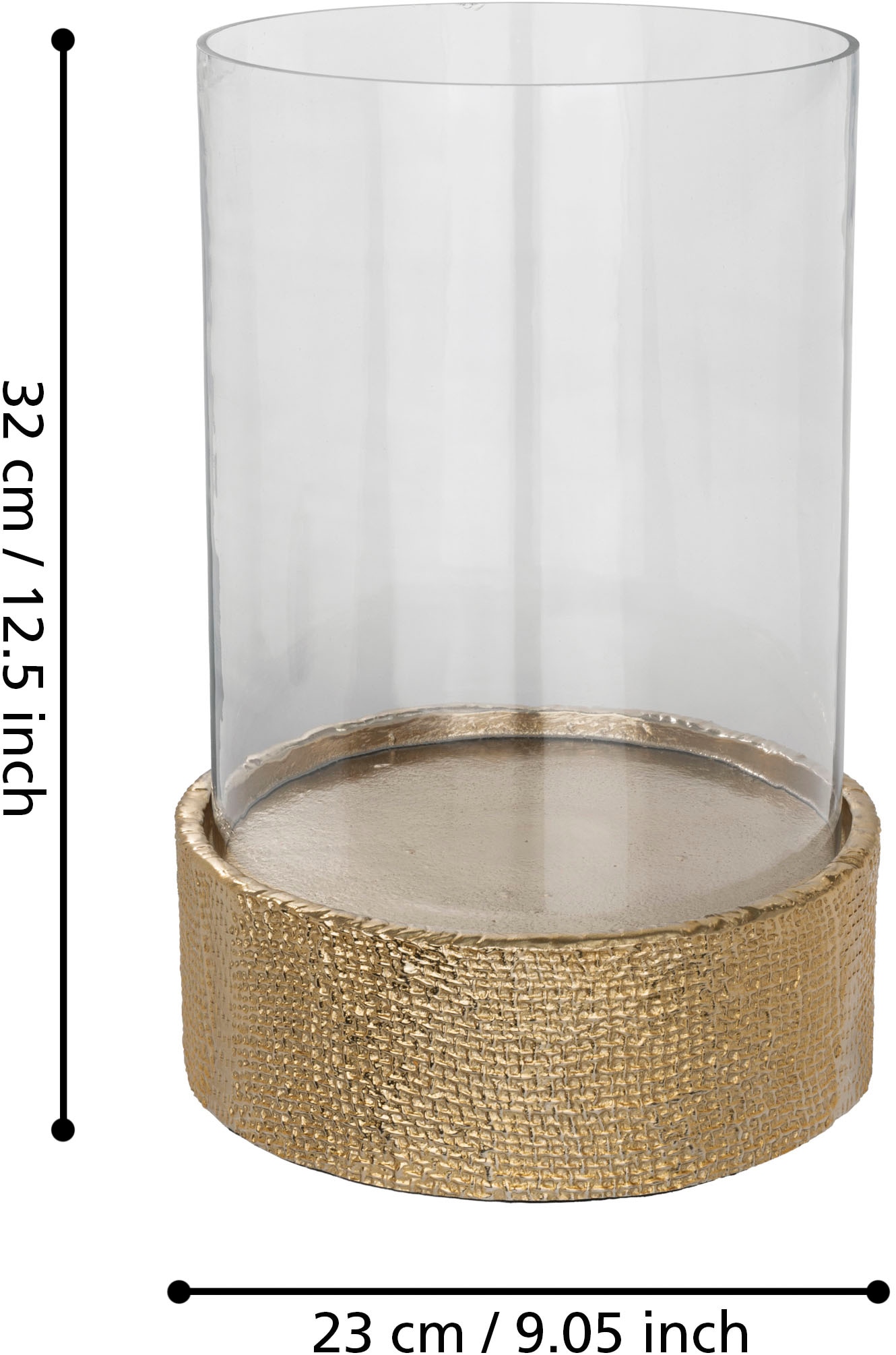 EGLO Living Kerzenhalter »KANMAW Windlicht - dekorative Kerze - Brass Chic« Deko wohnlich für Wohnzimmer, Schlafzimmer, Flur oder Arbeitszimmer