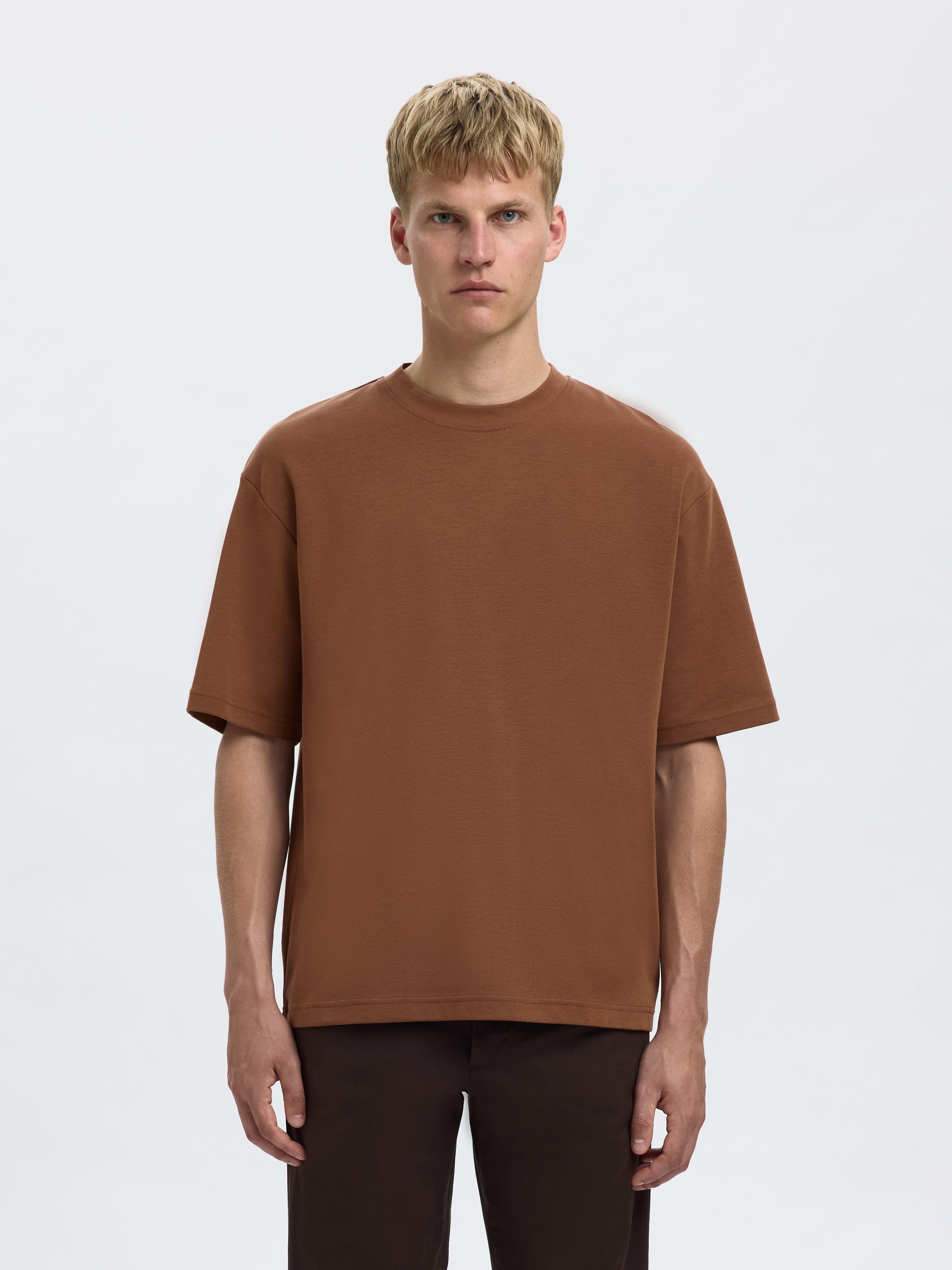 SELECTED HOMME Rundhalsshirt "SLHLOOSEOSCAR SS O-NECK TEE NOOS" günstig online kaufen