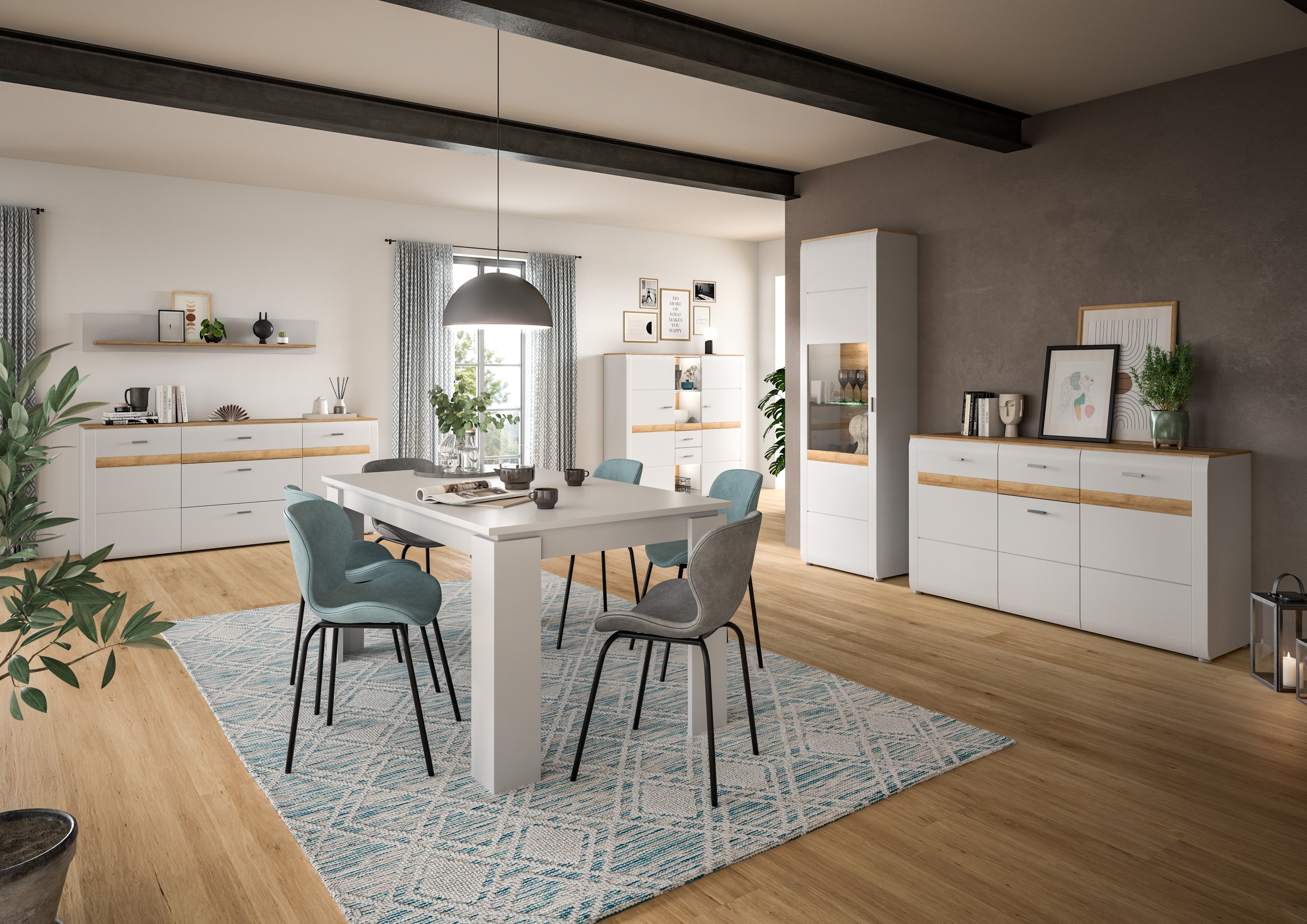 INOSIGN Standvitrine "Aska, Höhe 202cm, Metallgriff, 1 Glastür, 1 Glaseinle günstig online kaufen