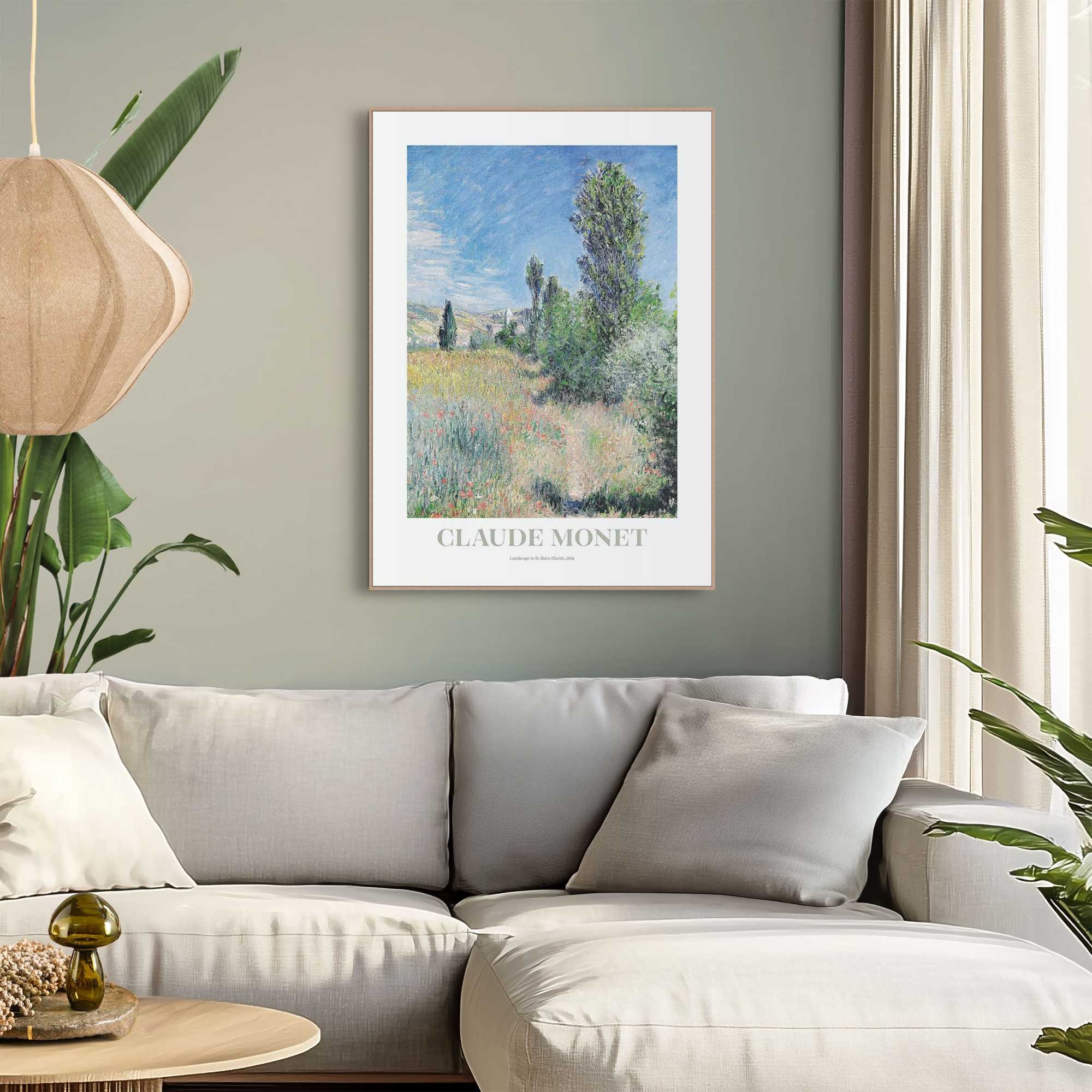 Reinders Poster "Monet - landscape in Ile Saint-Martin", Wohnzimmer - Blau günstig online kaufen