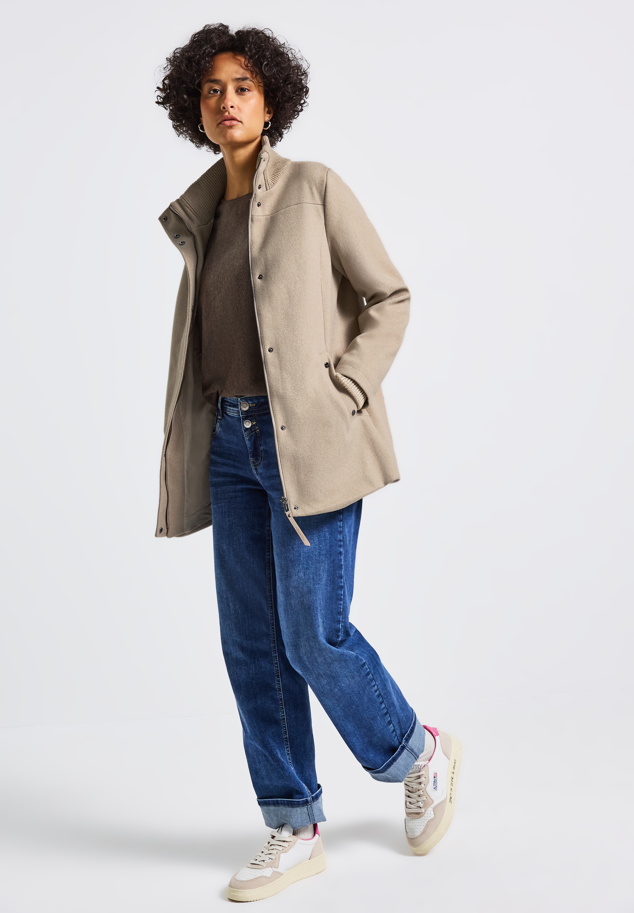 STREET ONE Kurzjacke, ohne Kapuze, mit Stehkragen