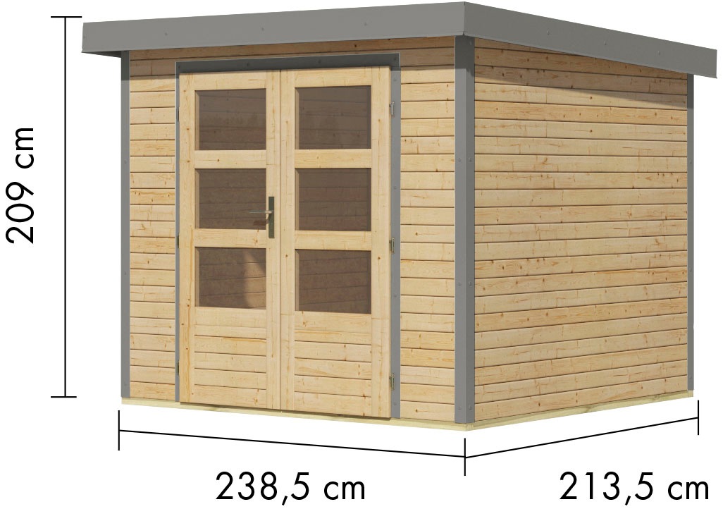 Karibu Gartenhaus »Jupiter 3 A«, in verschiedenen Farben