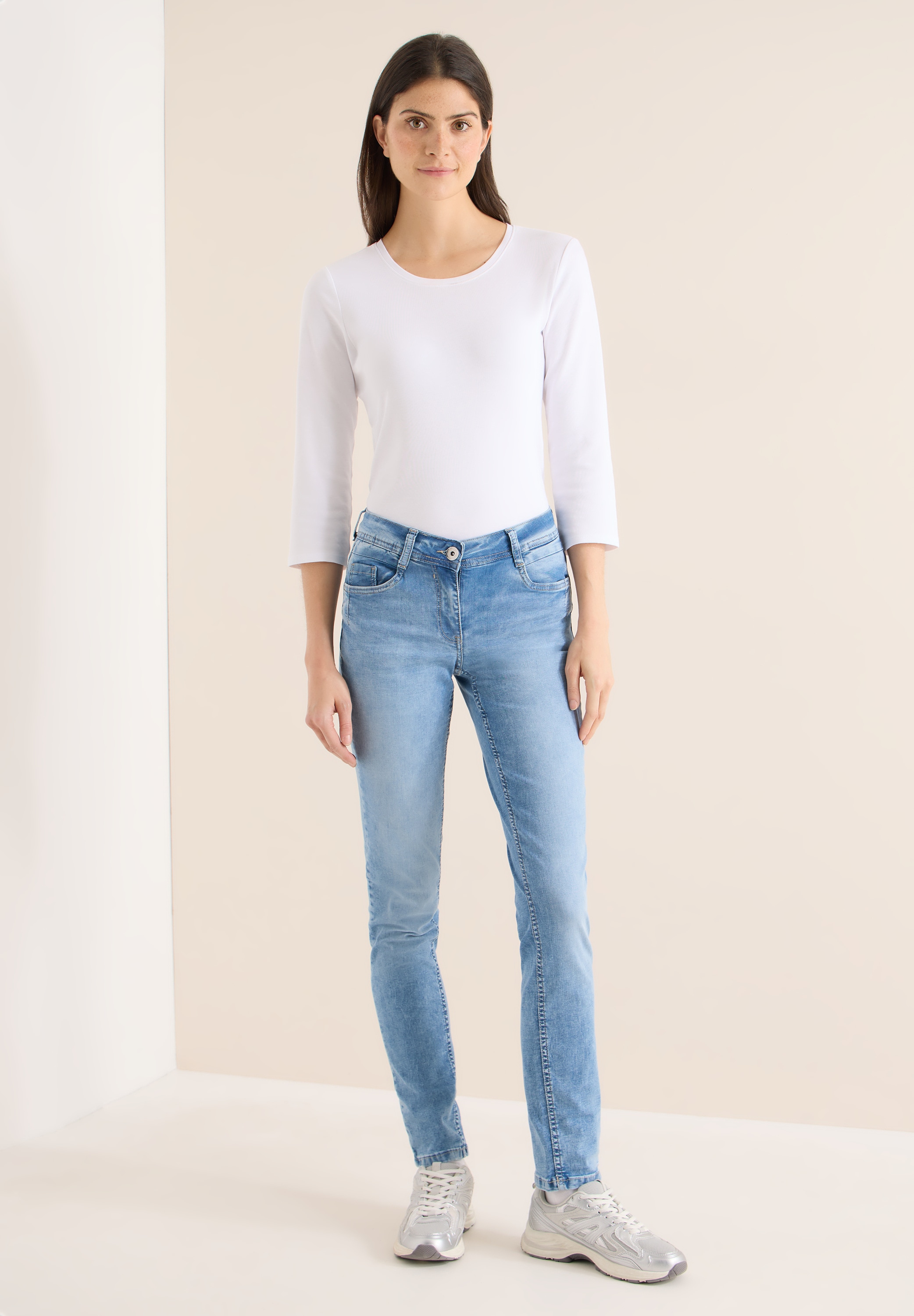 Cecil Slim-fit-Jeans Middle Waist