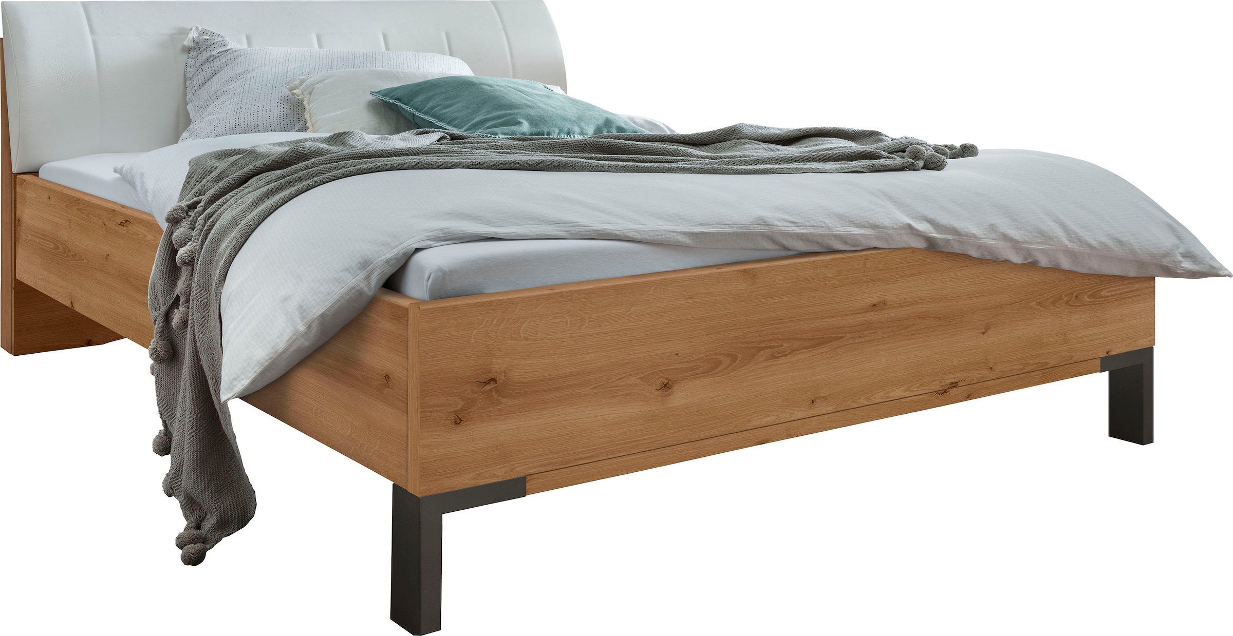 WIEMANN Futonbett "Monaco, Bettgestell, Bettrahmen, komfortables Polsterkop günstig online kaufen