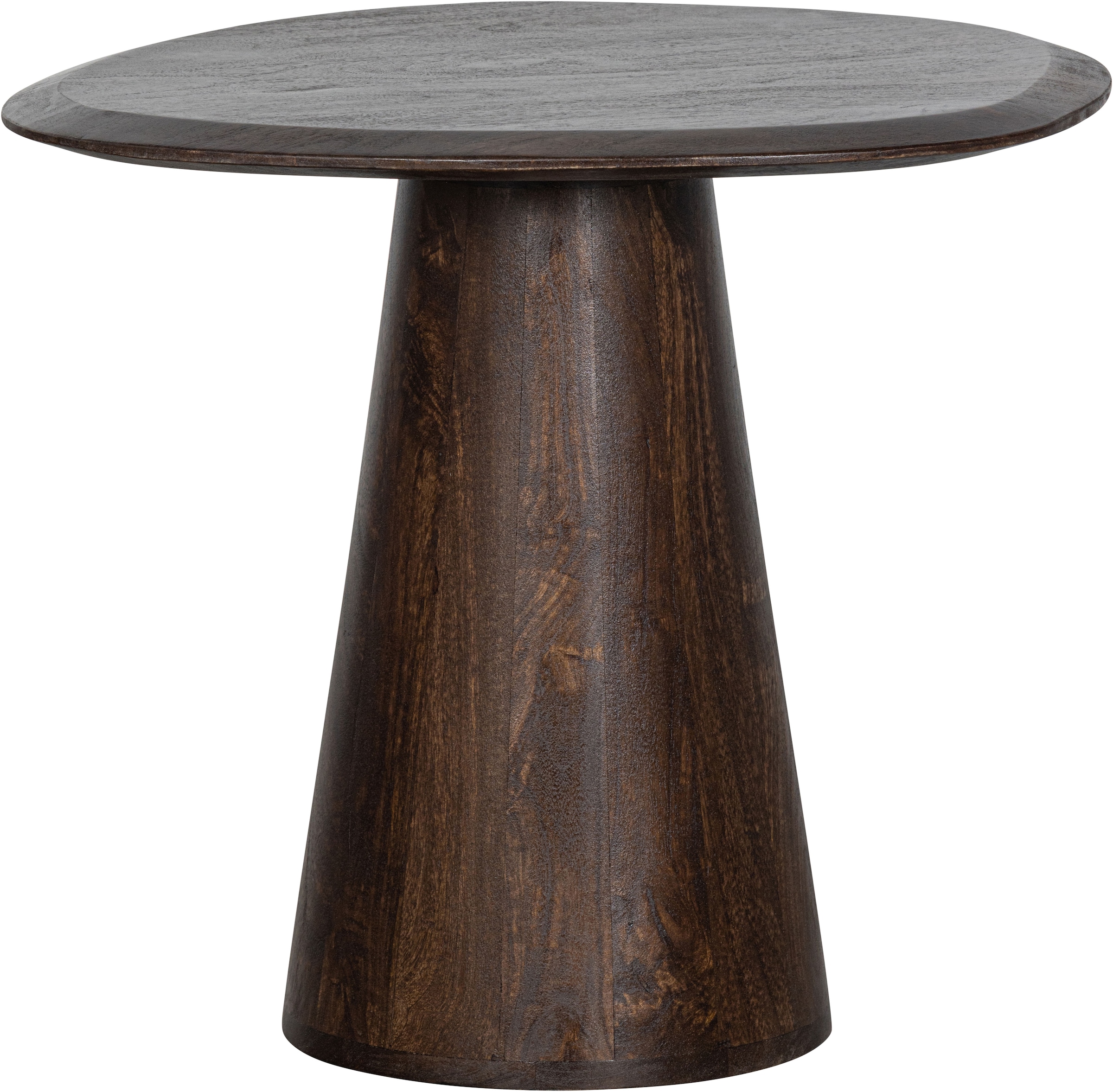 WOOOD Beistelltisch "Posture aus Mangoholz mit organischer Platte und Standfuß 60x53x51 cm" Tragkraft 15 kg, Standfuß Ø 16–29 cm, Plattendicke 3 cm