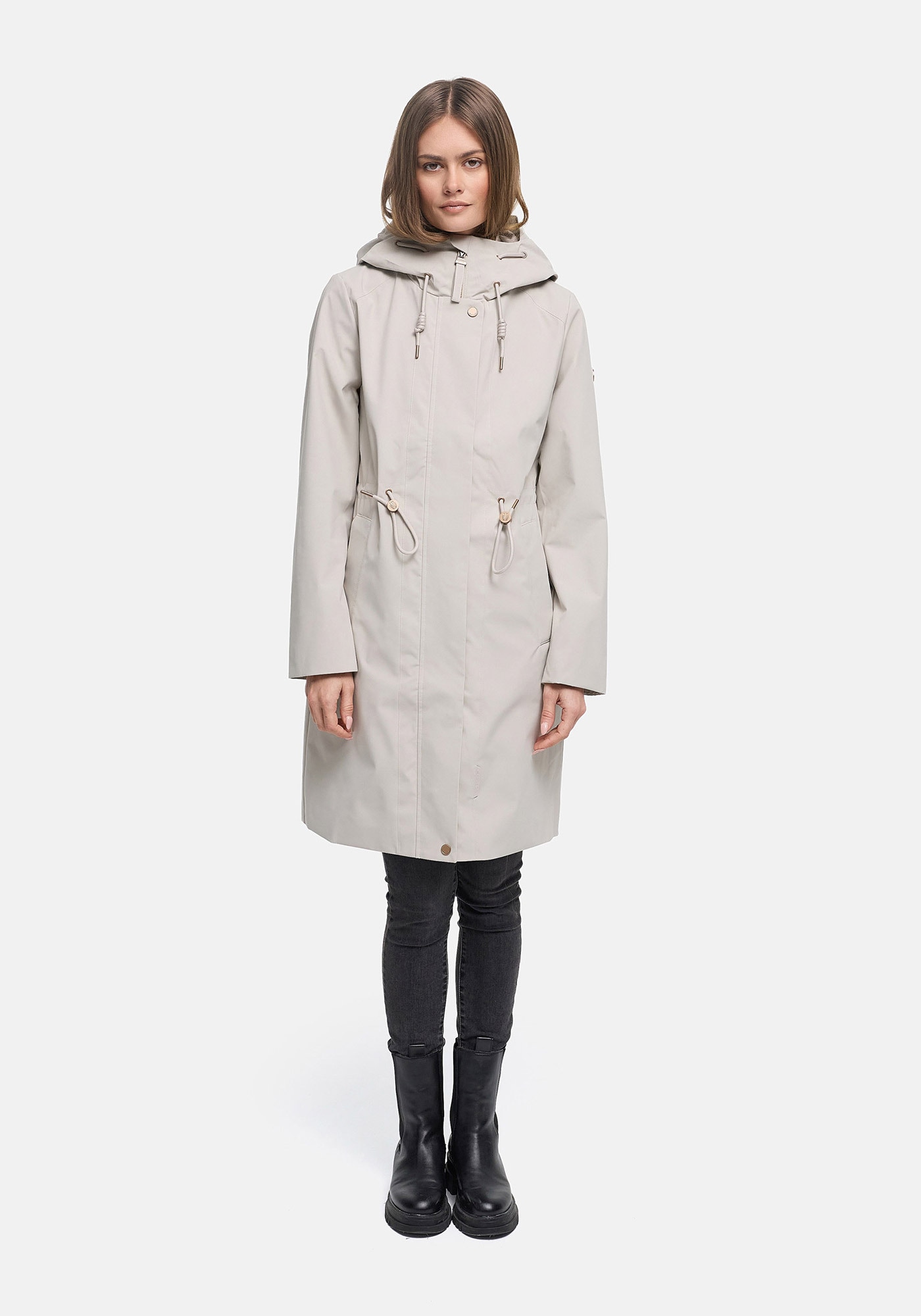 Marikoo Outdoorjacke "Zilandaa" Moderner Outdoorparka mit Kapuze und Kordelzug