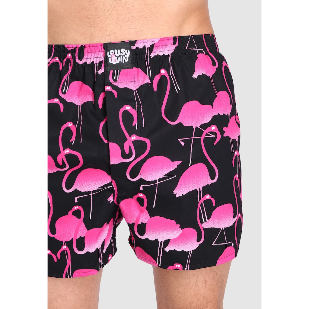 Lousy Livin Boxershorts »Flamingo«, mit trendigem Flamingo-Print
