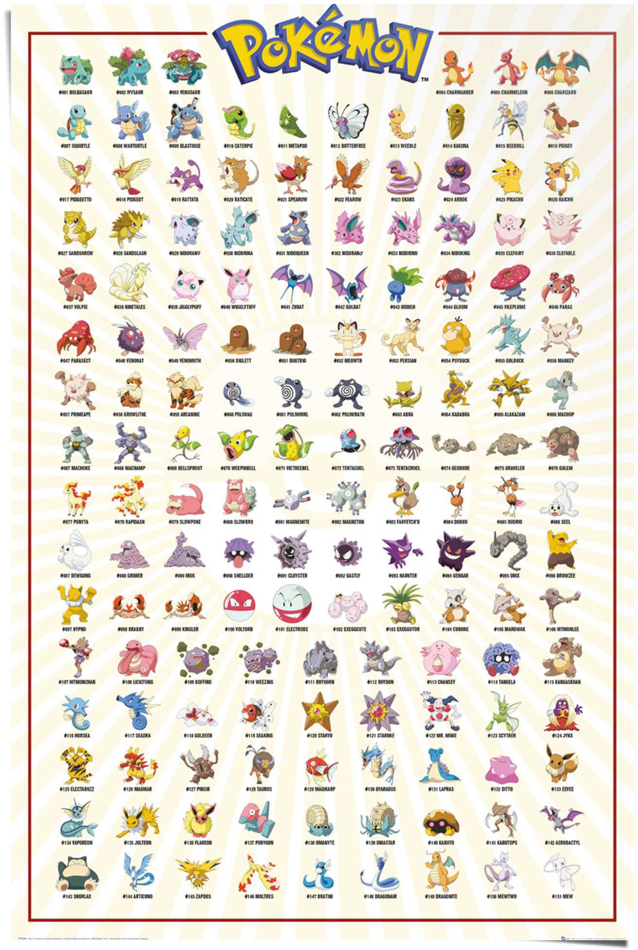 Reinders Poster "Pokemon", Comic, (1 St.) günstig online kaufen