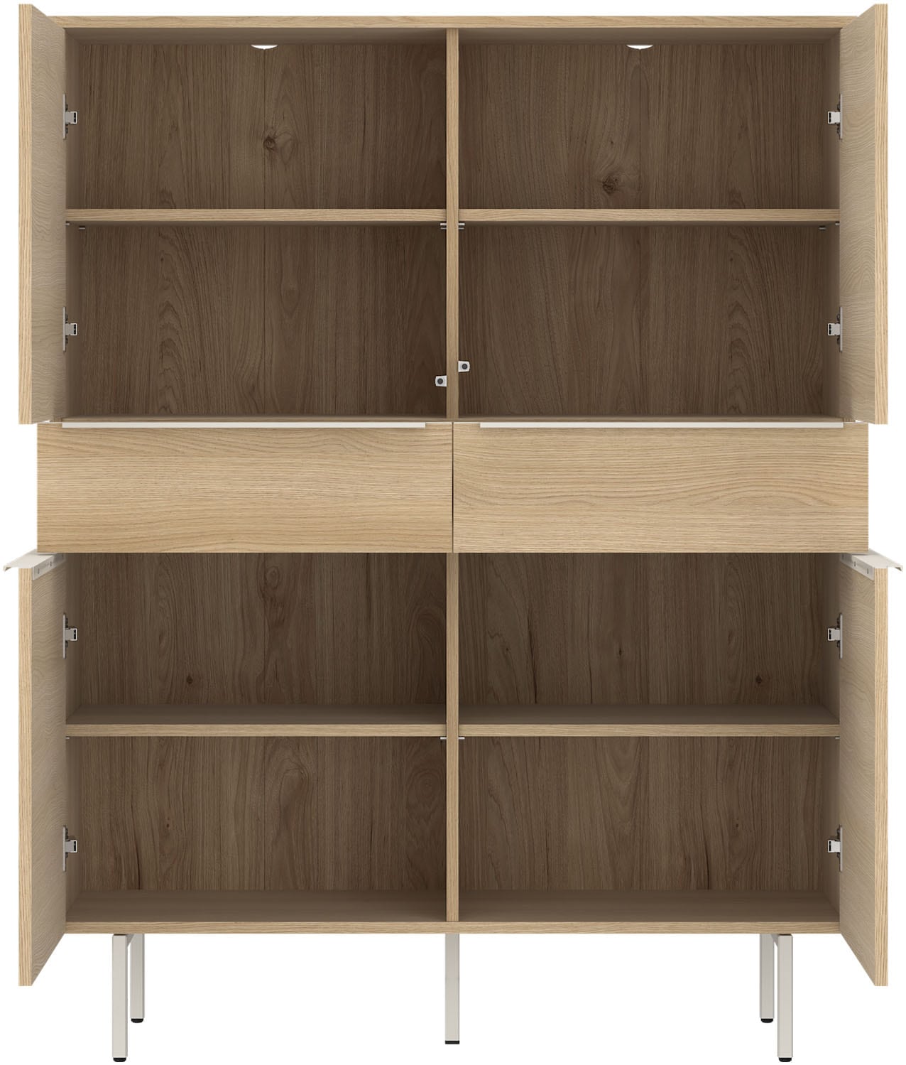 TOM TAILOR HOME Hochkommode Highboard, Breite 110 cm,4 Türen,2 Schubladen, viel Stauraum