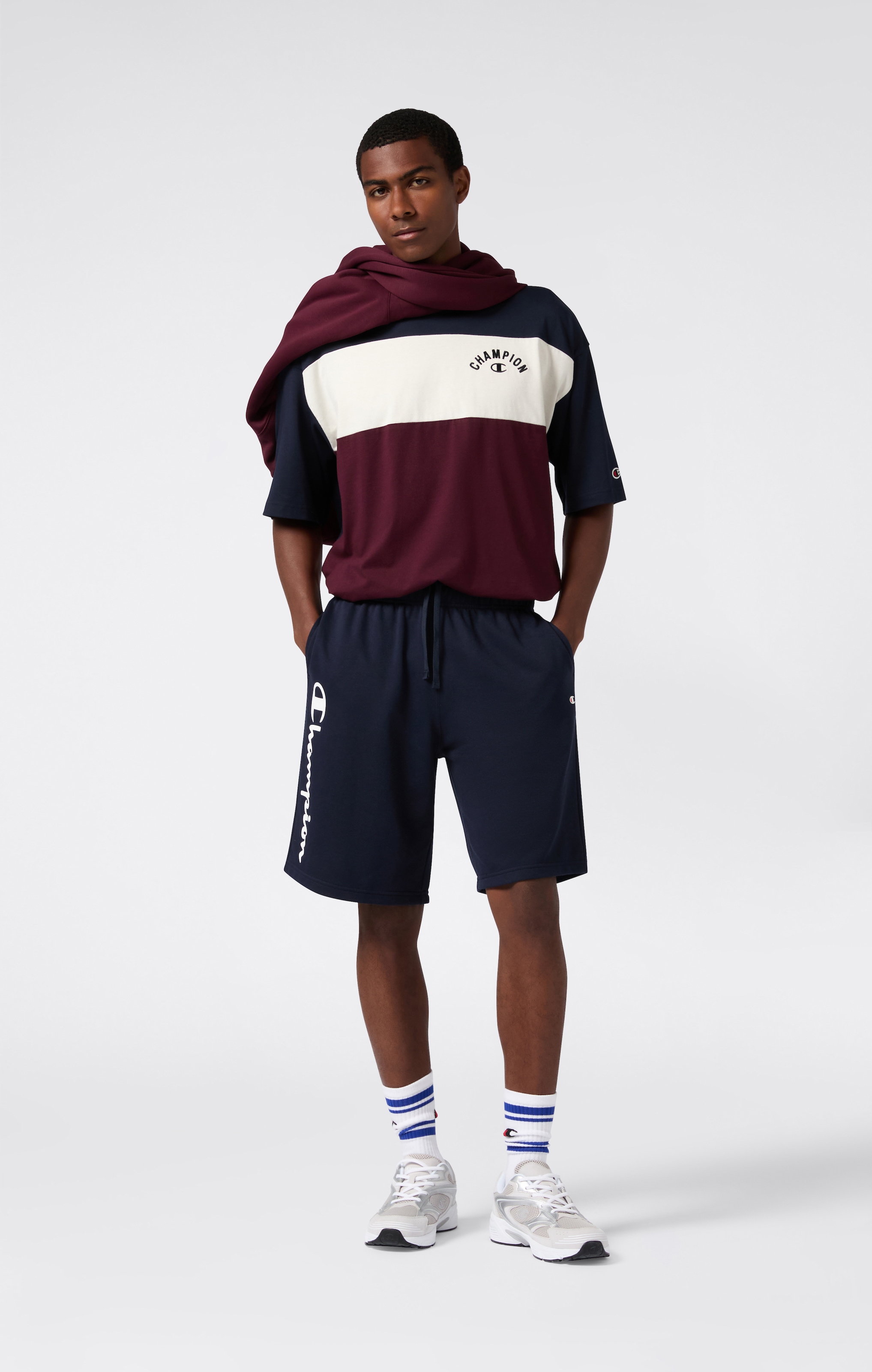Champion Sweatshorts »BASICS Terry Shorts Large Logo«, (1 tlg.)