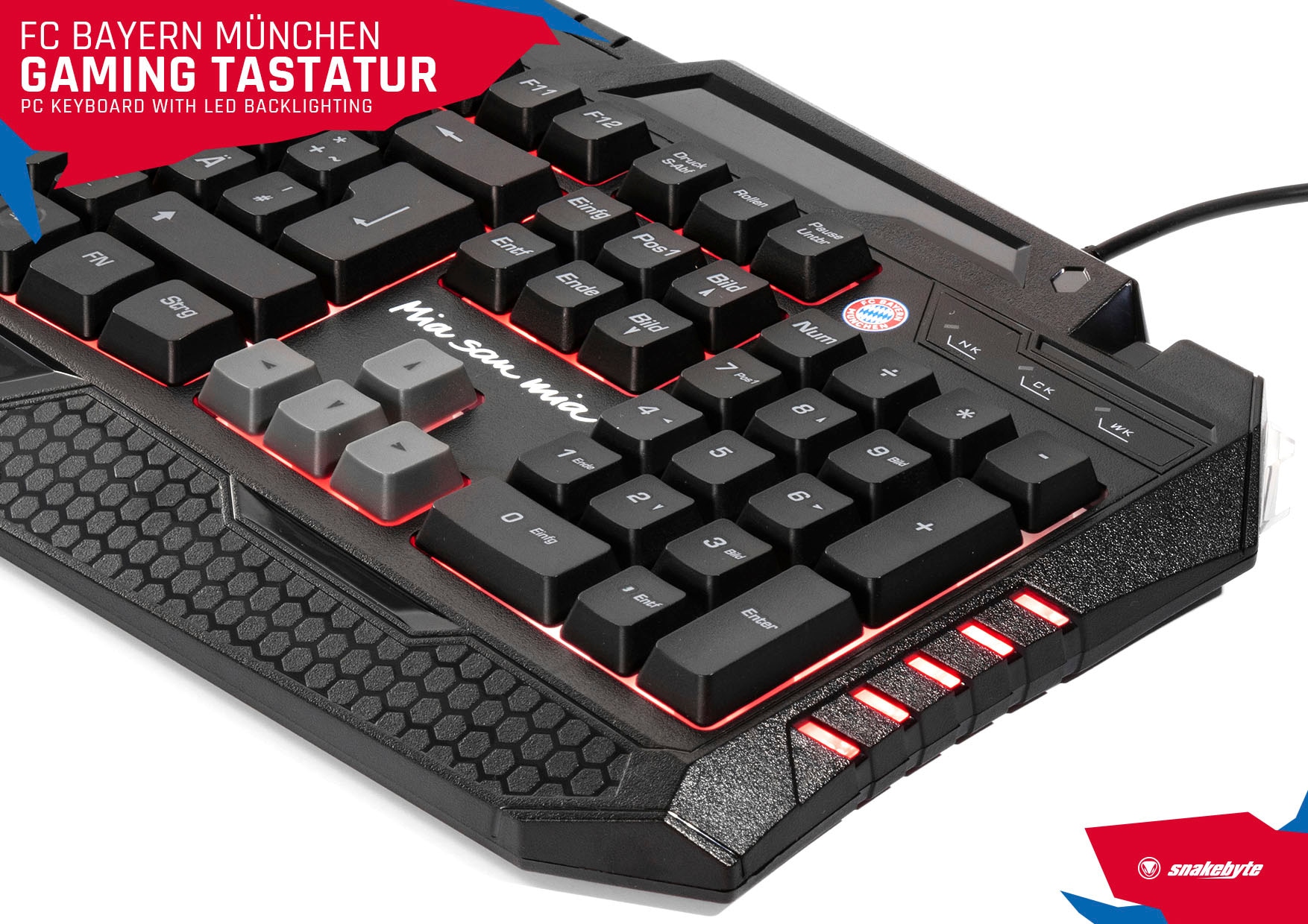 Snakebyte Gaming-Tastatur »FC Bayern München PC-Gaming Tastatur«