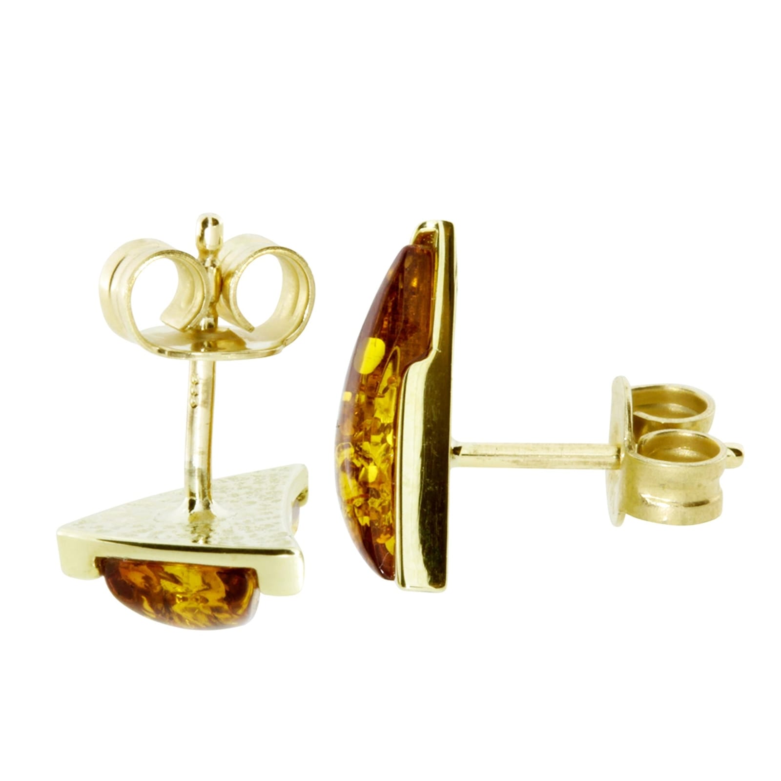 OSTSEE-SCHMUCK Paar Ohrstecker »- Imke - Silber 925/000, vergoldet - Bernstein«