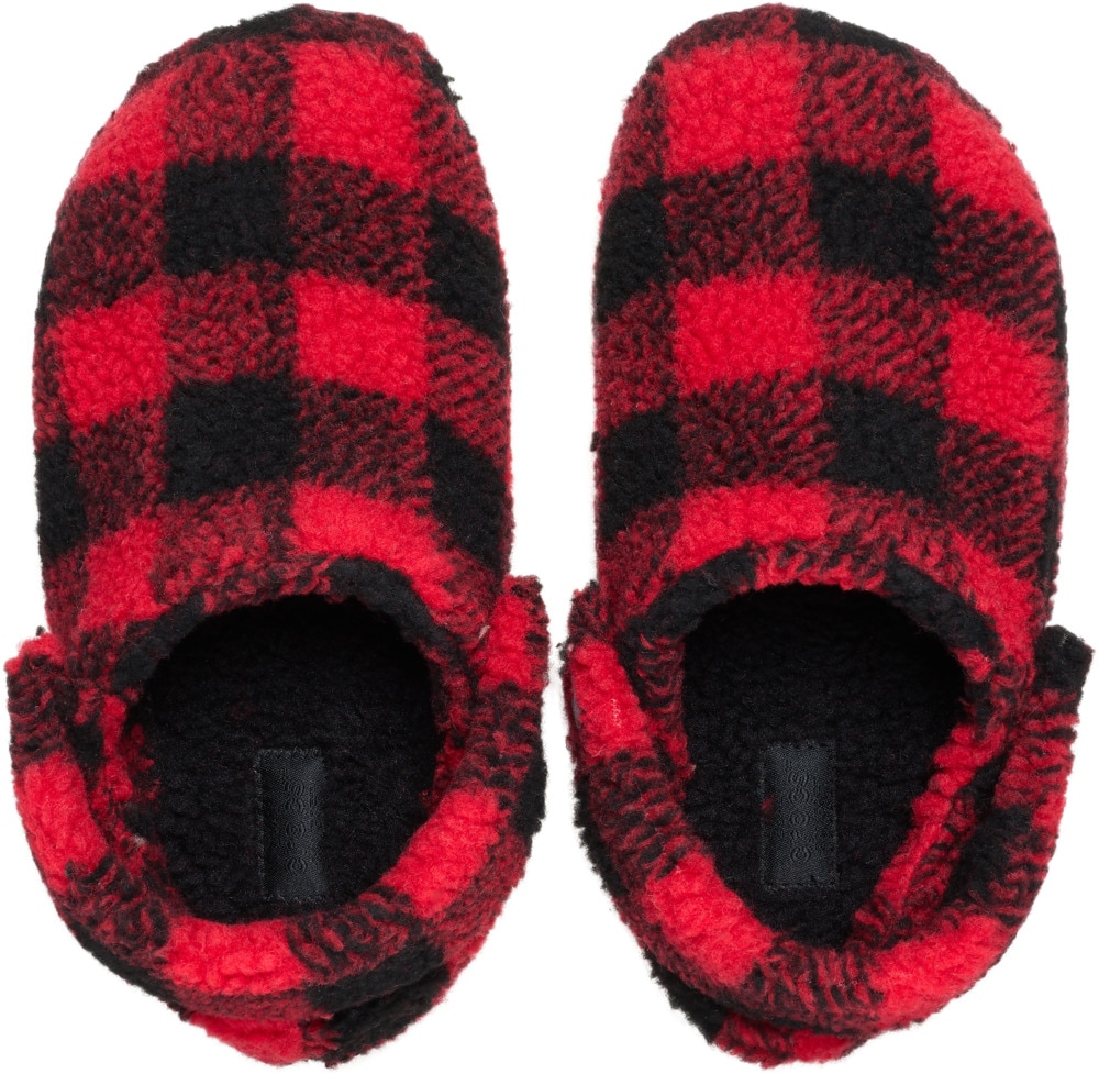 Crocs Hausschuh »Classic Buff Check Cozzy Slipper«, Pantoffel, Mule mit kariertem Muster