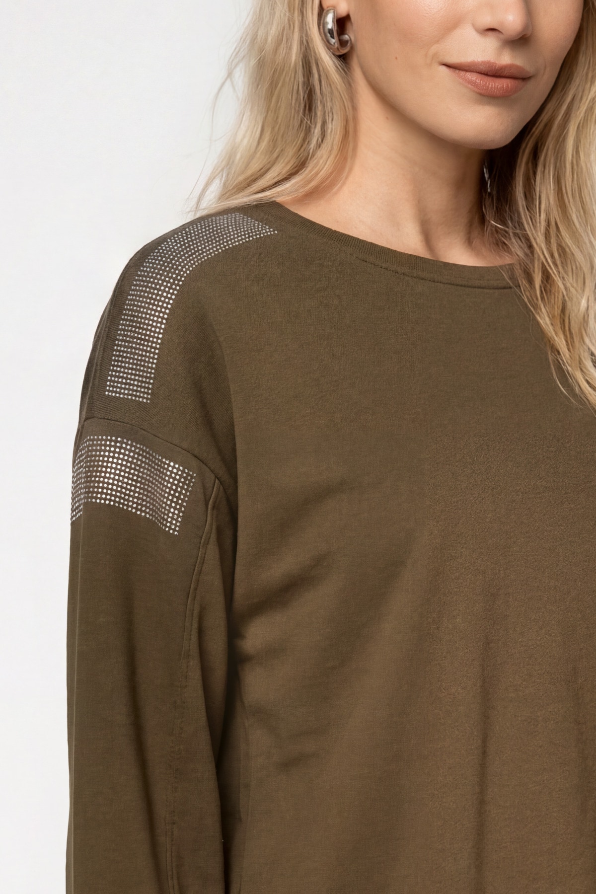 Monari Sweatshirt »Sweatshirt Schmuck«, Regular fit mit Strassdetails
