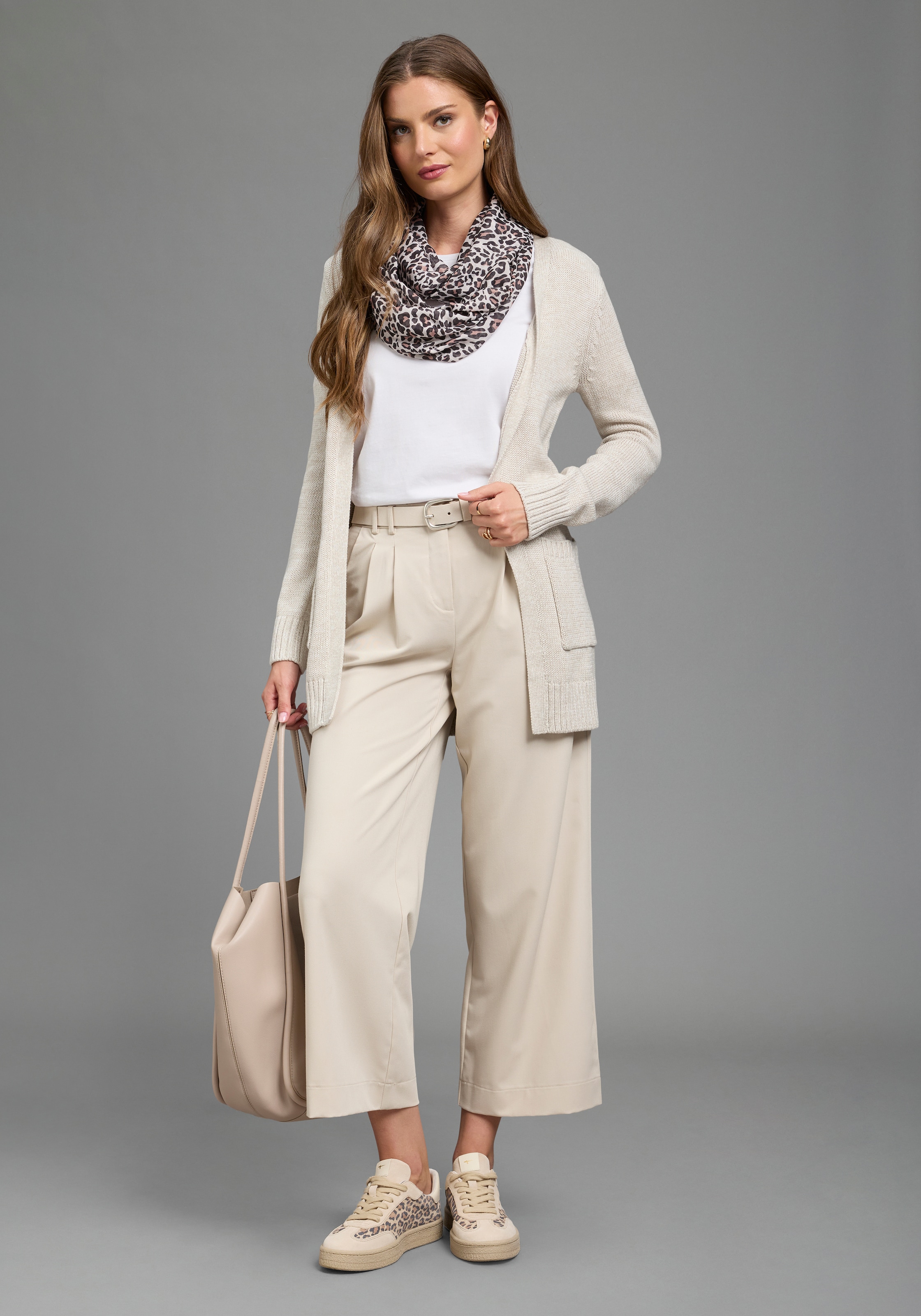Flashlights Strickjacke »in melierter Optik, elastisches Material« mit aufgesetzten Taschen