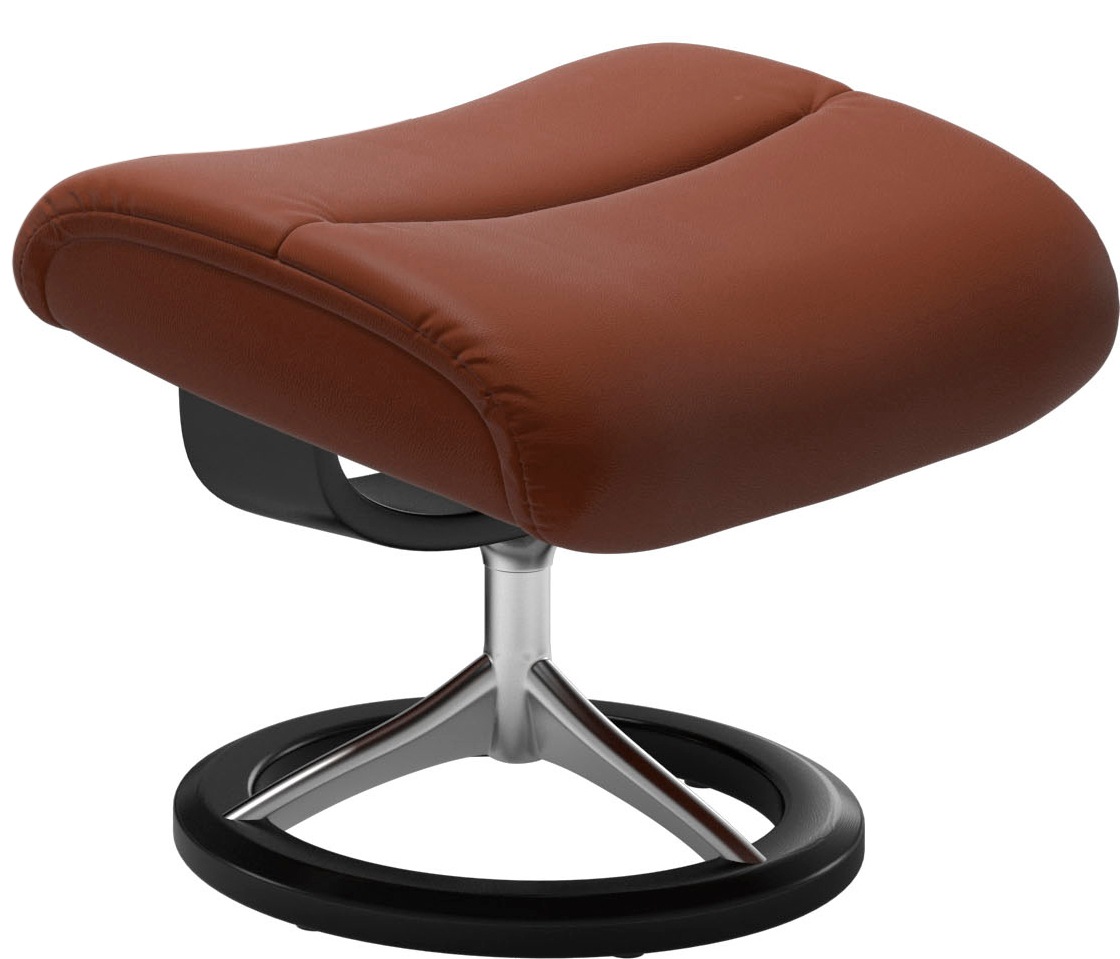 Thumbnail - Stressless Relaxsessel "View" Set, Relaxsessel mit Hocker, mit Signature Base, Größe M,Gestell Schwarz