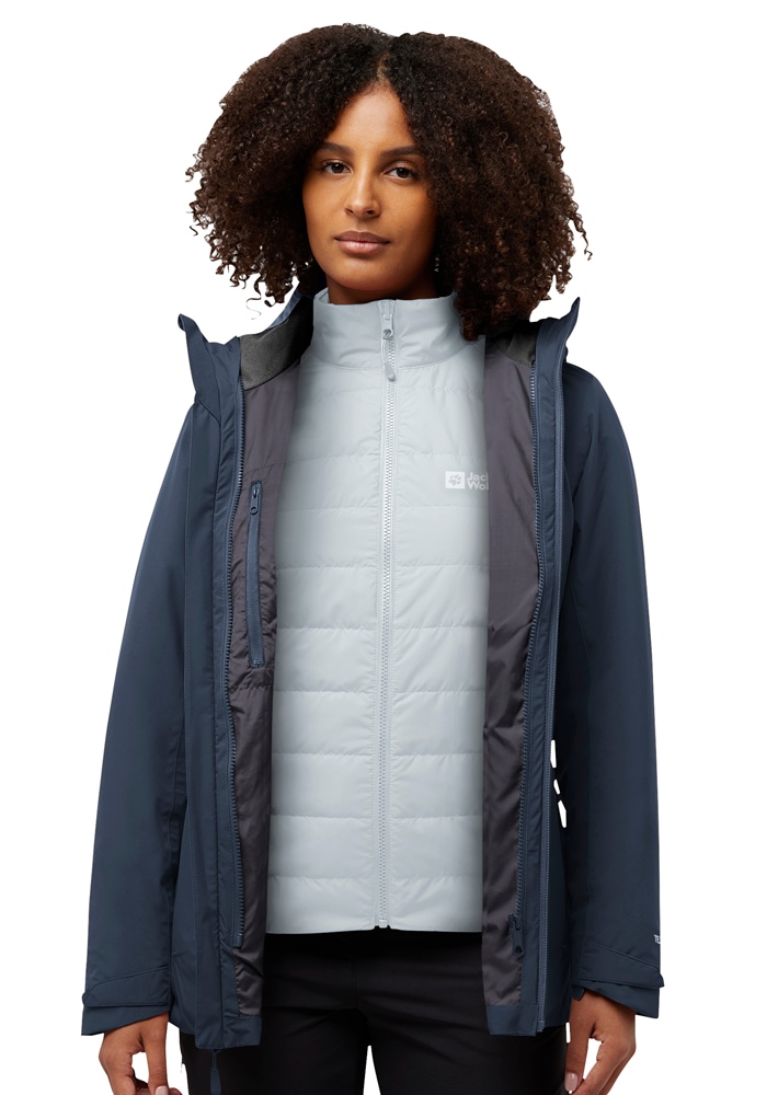 Jack Wolfskin 3-in-1-Funktionsjacke "HUNBERG 3IN1 JKT W", mit Kapuze günstig online kaufen