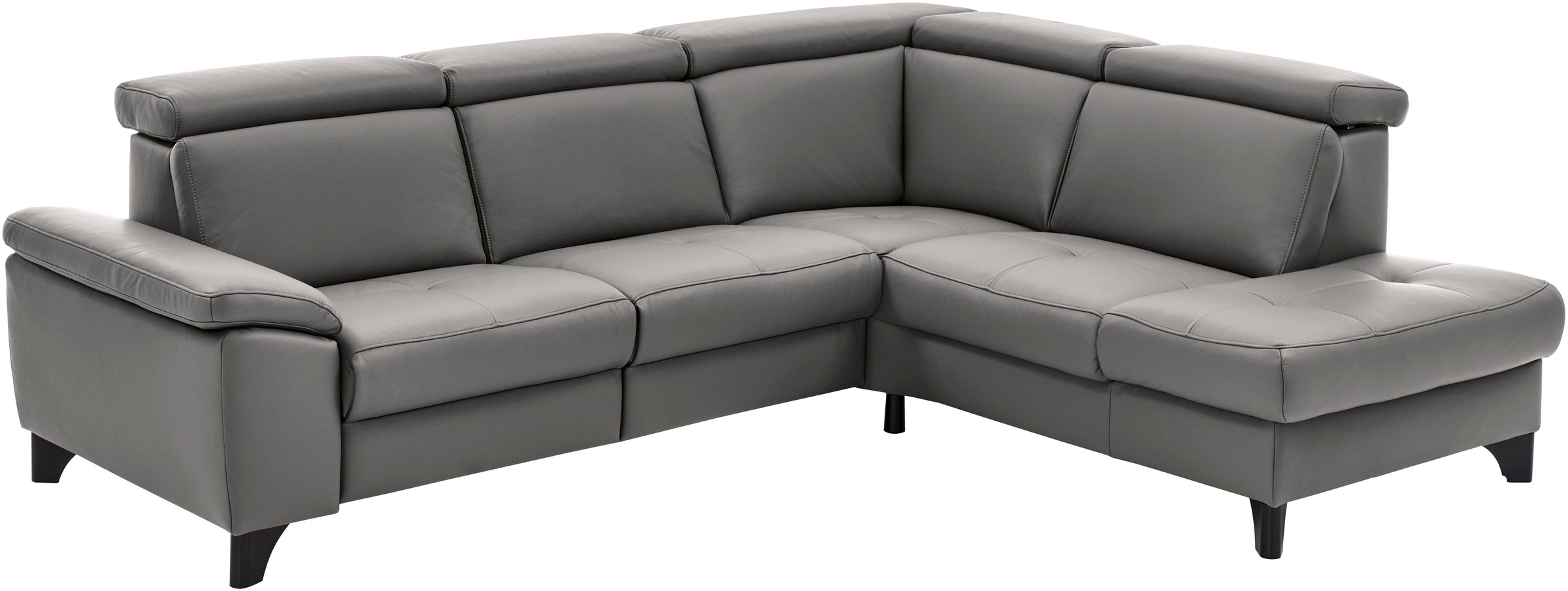 Die PlanBar Ecksofa "PN-EM23166 L-Form" optional mit Kopfteilverstellung und Stauraum