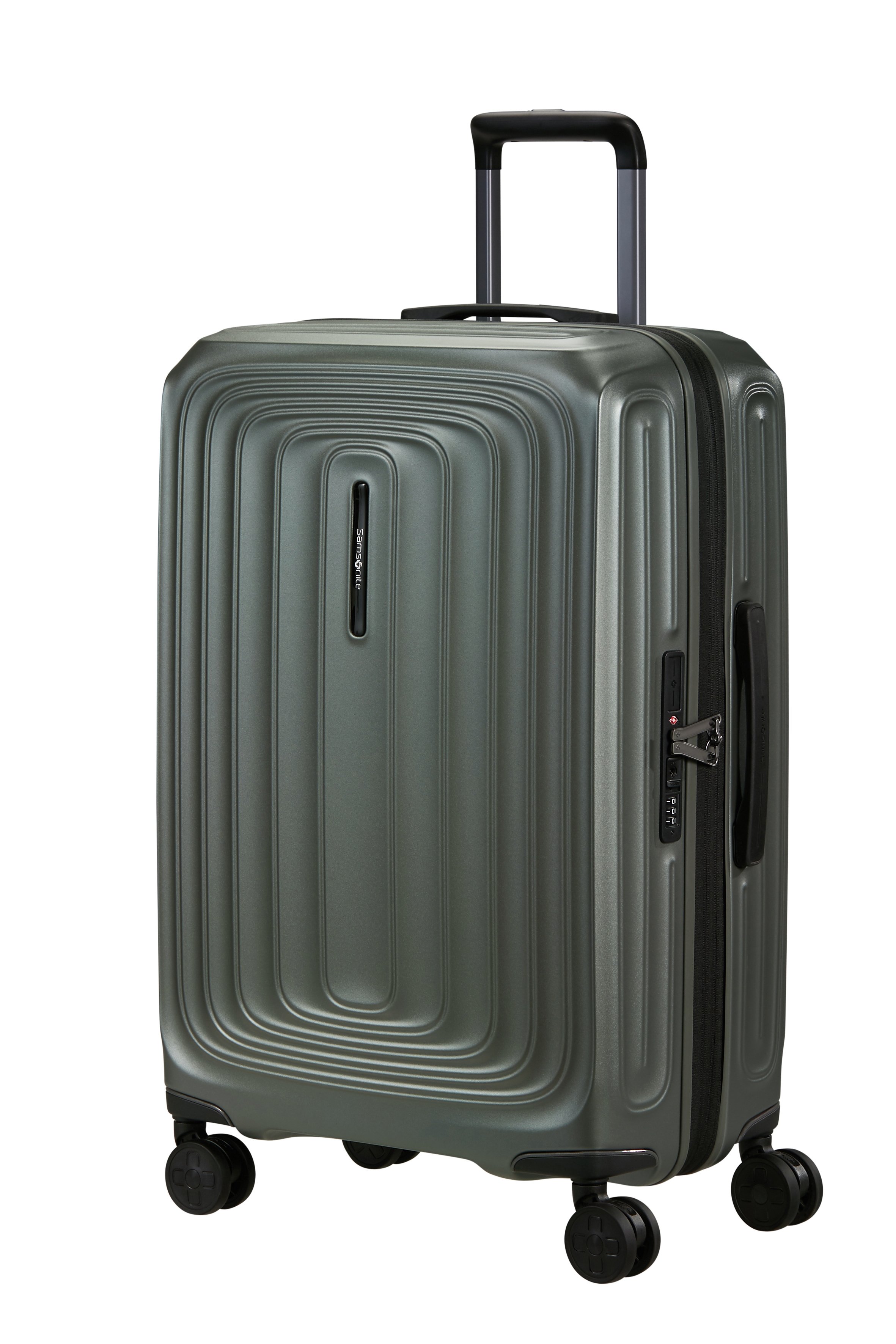 Samsonite "2WANDER" 80 l 4 Rollen aus robustem Polycarbonat, mit Adressetikett und Dehnfalte
