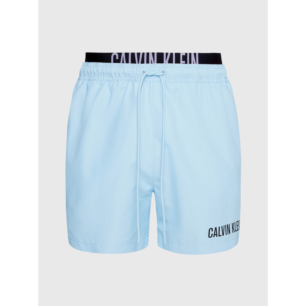 Calvin Klein Swimwear Badeshorts »MEDIUM DOUBLE WB«, mit doppeltem Bund