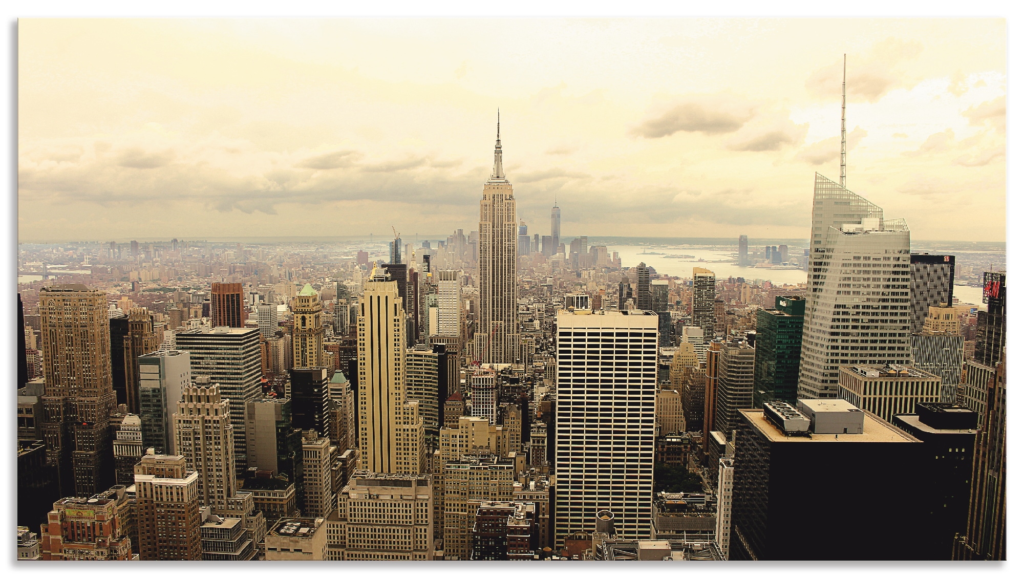 Artland Küchenrückwand »Skyline Manhattan - New York«, (1 tlg.), Alu Spritzschutz mit Klebeband, einfache Montage
