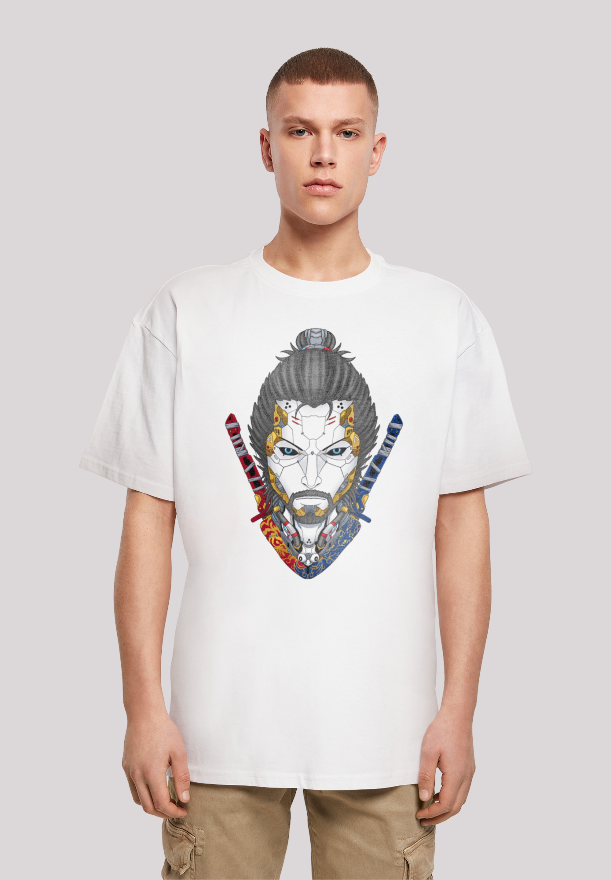 F4NT4STIC T-Shirt "Cyberpunk Samurai CYBERPUNK STYLES", Print