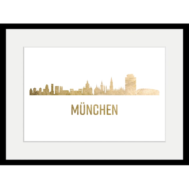 queence Bild »München Skyline GOLD«, Städte, (1 St.) kaufen | BAUR