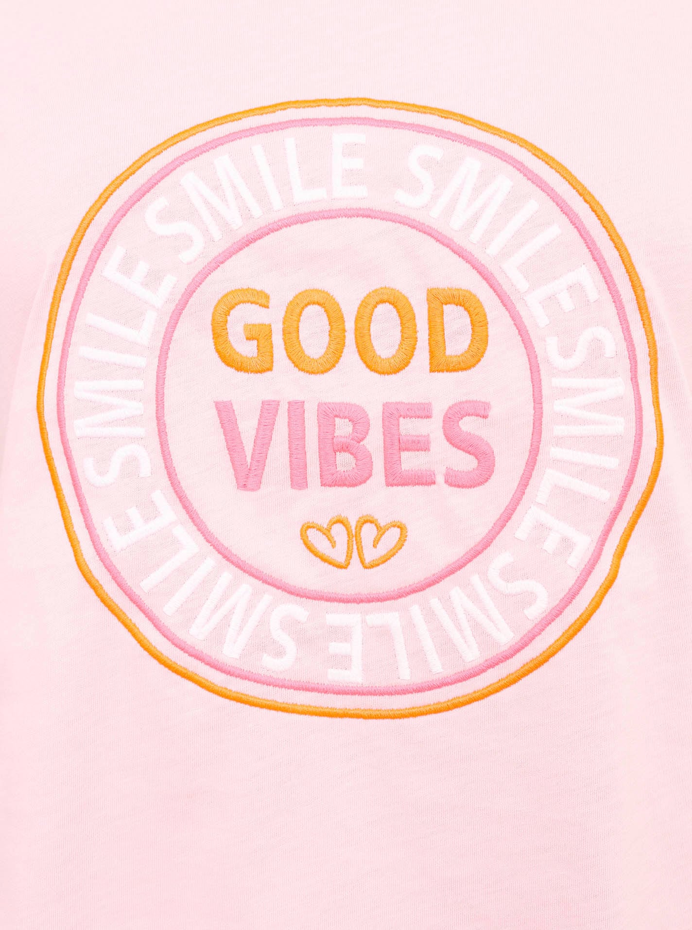 Zwillingsherz T-Shirt »"Good Vibes"«, Mit bunter Stickerei