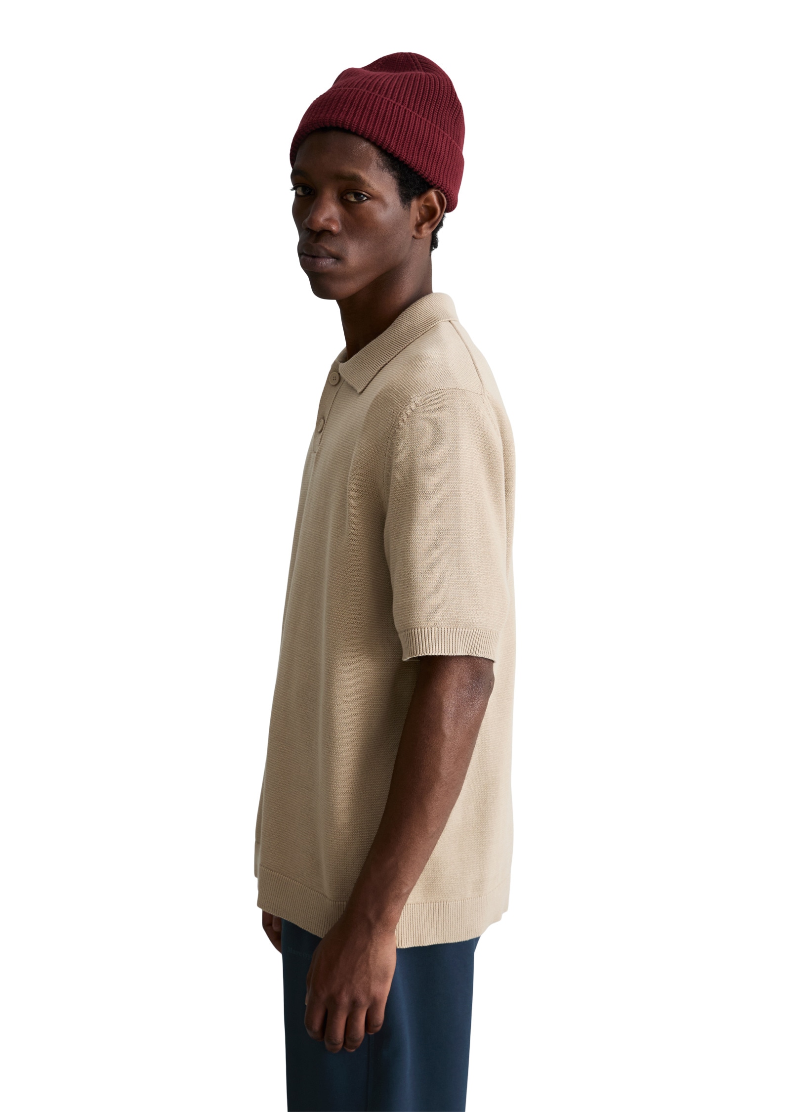 Marc O'Polo DENIM Poloshirt »mit feiner Rippstruktur«