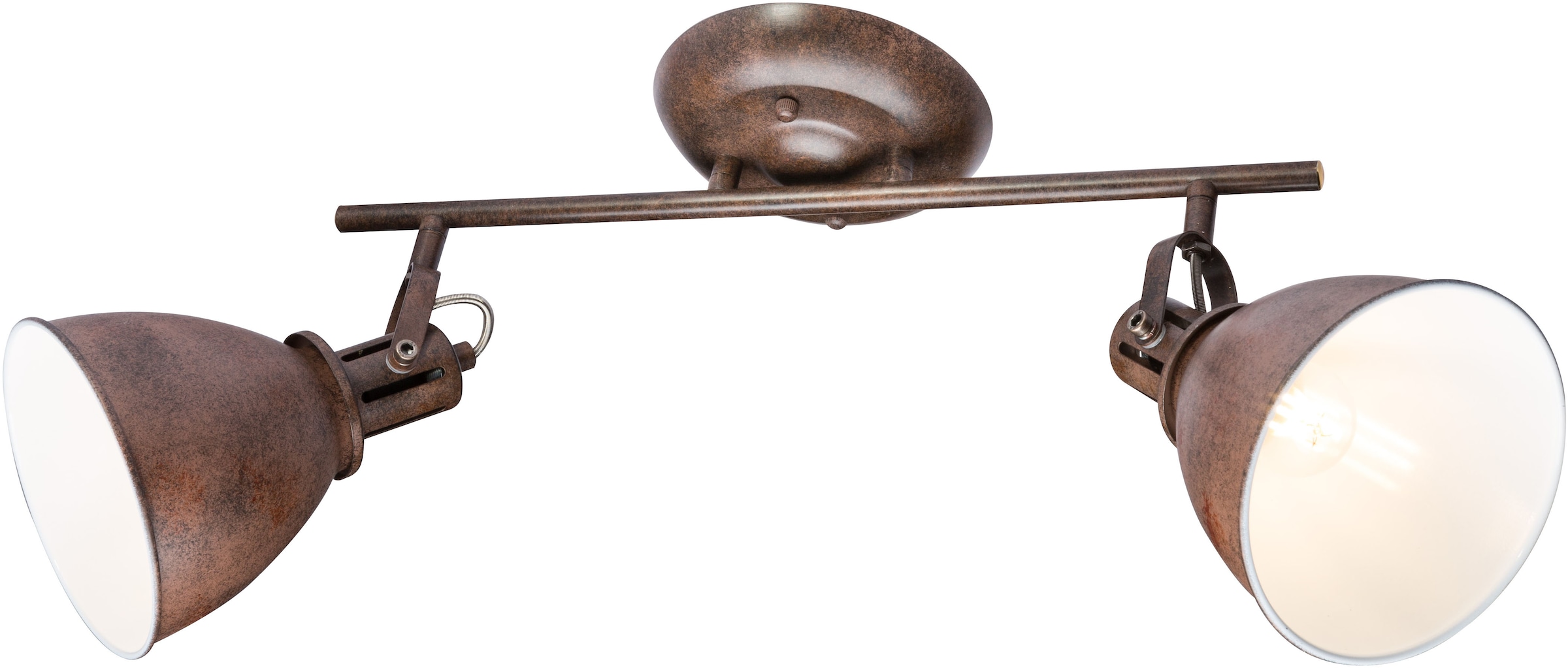 GLOBO LIGHTING Deckenstrahler »GIORGIO«, Leuchtmittel E14 | ohne Leuchtmittel, Spot/rostfarben/innen weiß/LxBxH: 450x150x210mm