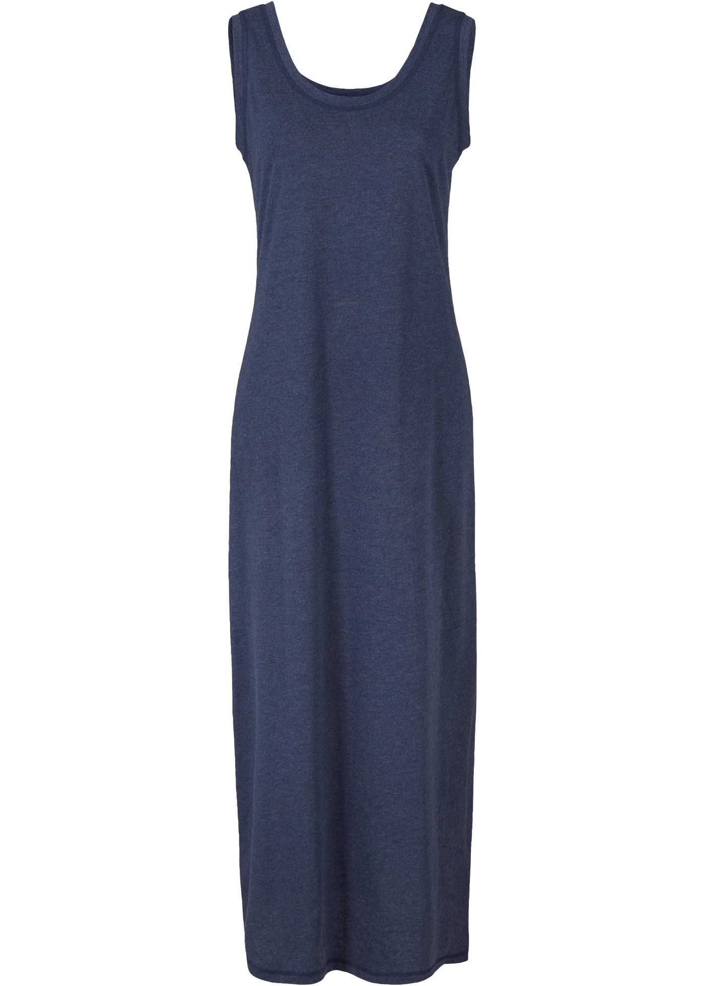bonprix Jerseykleid aus Baumwolle und Polyester, seitlicher Schlitz, taillierte Passform
