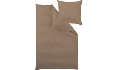 Bettwäsche »Uni-Mako-Satin aus 100% Baumwolle, Bett- und Kopfkissenbezug mit...