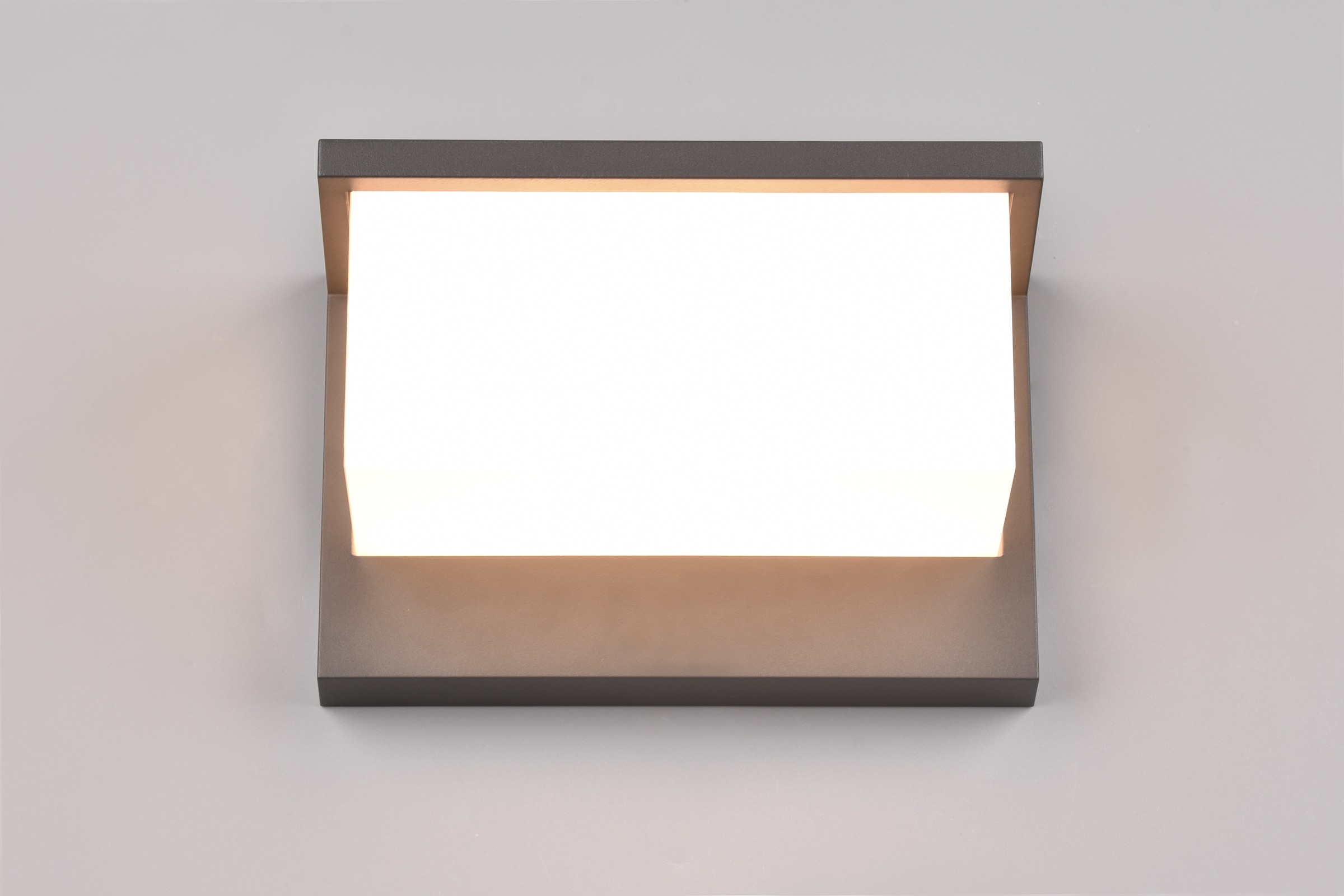 TRIO Leuchten LED Außen-Wandleuchte »NESTOS, Outdoor Wandlampe Hauswand IP54, LED 13W 1300 Lumen 3000 K«, 1 flammig, Leuchtmittel LED-Board | LED fest integriert, LED Wandlampe Garten Terrasse Hauswand, Schirm Kunststoff Breite 23 cm