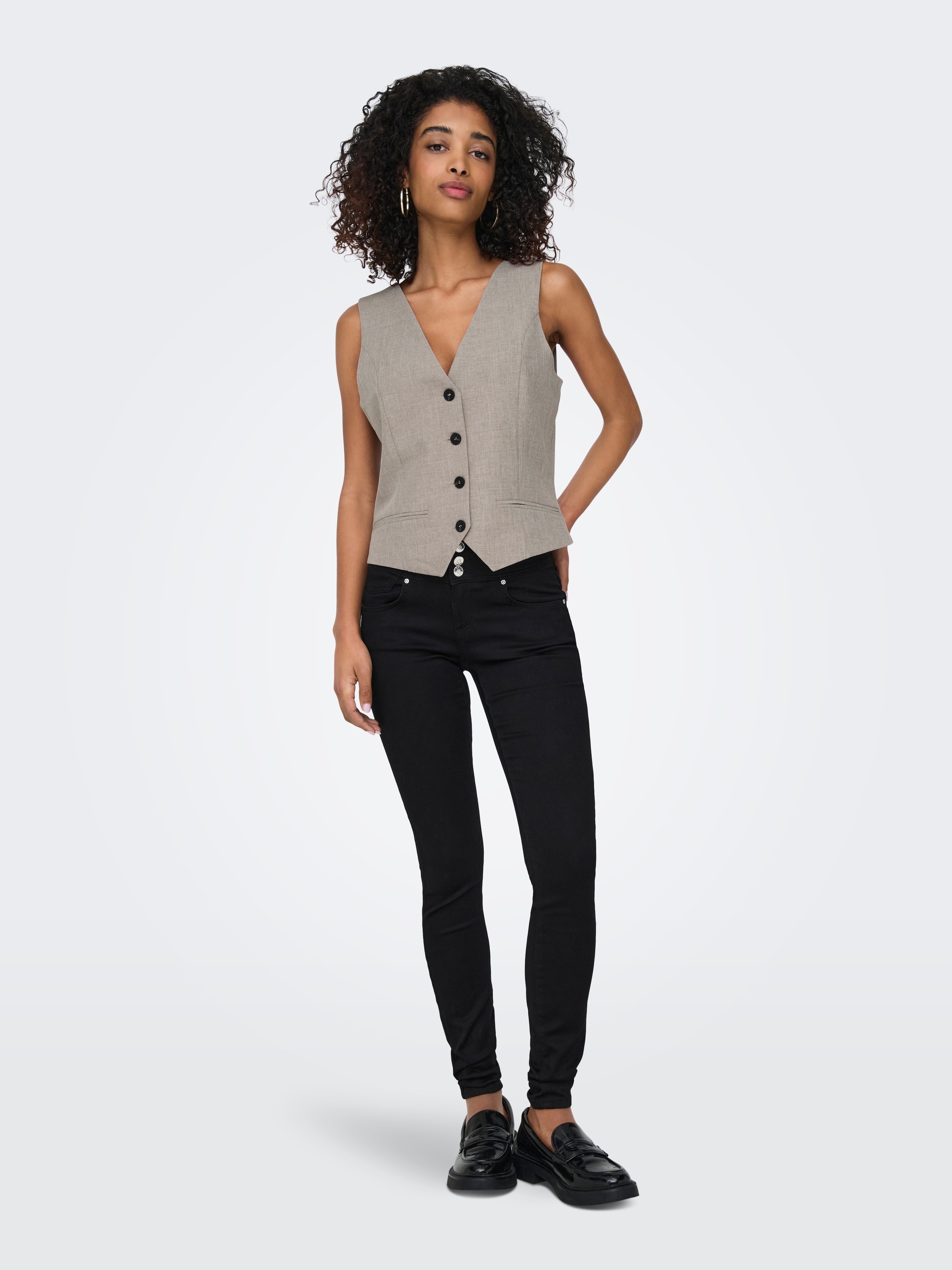 ONLY Anzugweste »ONLLINDA S/L MEL FIT WAISTCOAT TLR NOOS« mit Knopfleiste