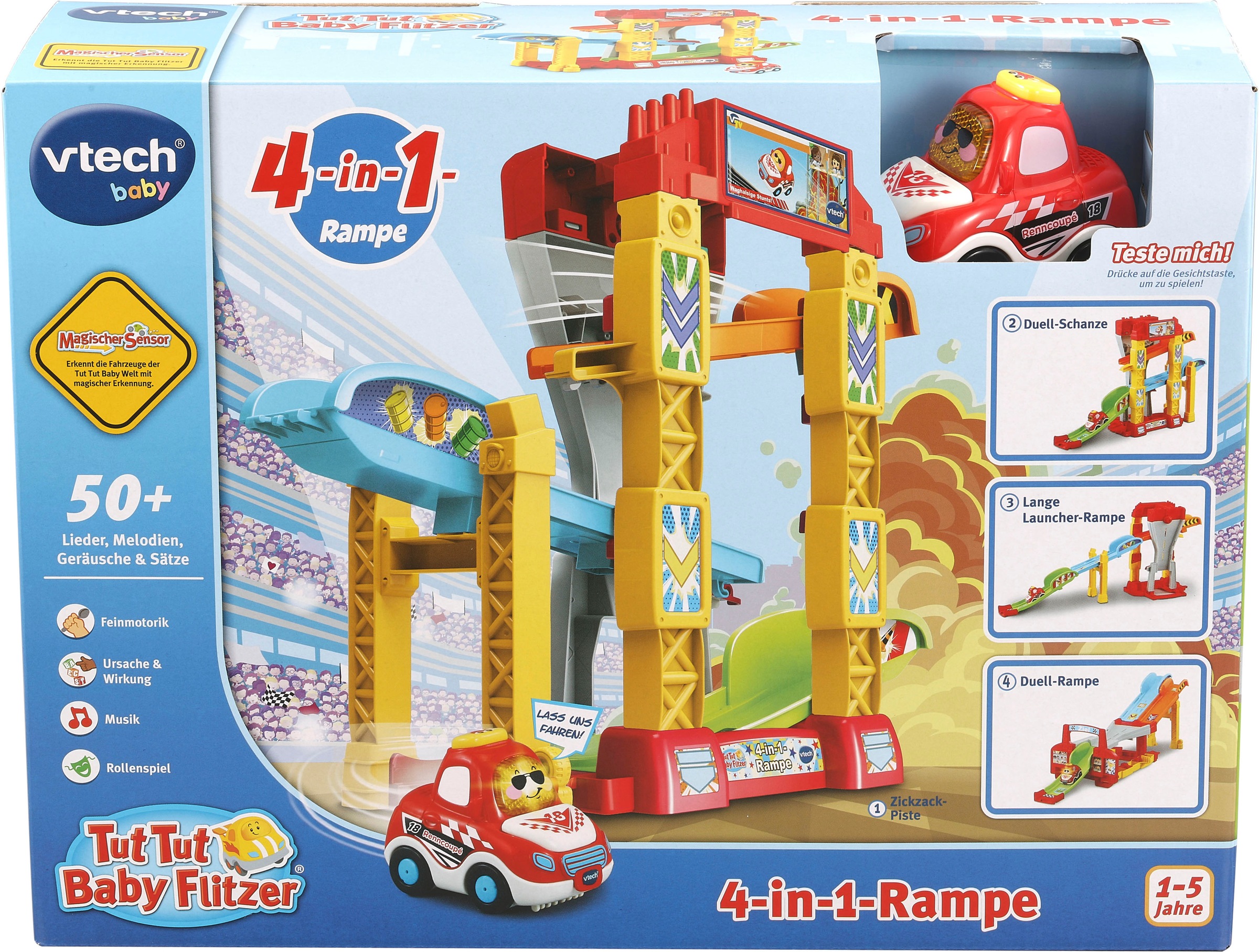 Vtech® Spiel-Parkhaus »Tut Tut Baby Flitzer, 4in1 -Rampe«, mit Sound; inkl. 1 Tut Tut Baby Flitzer