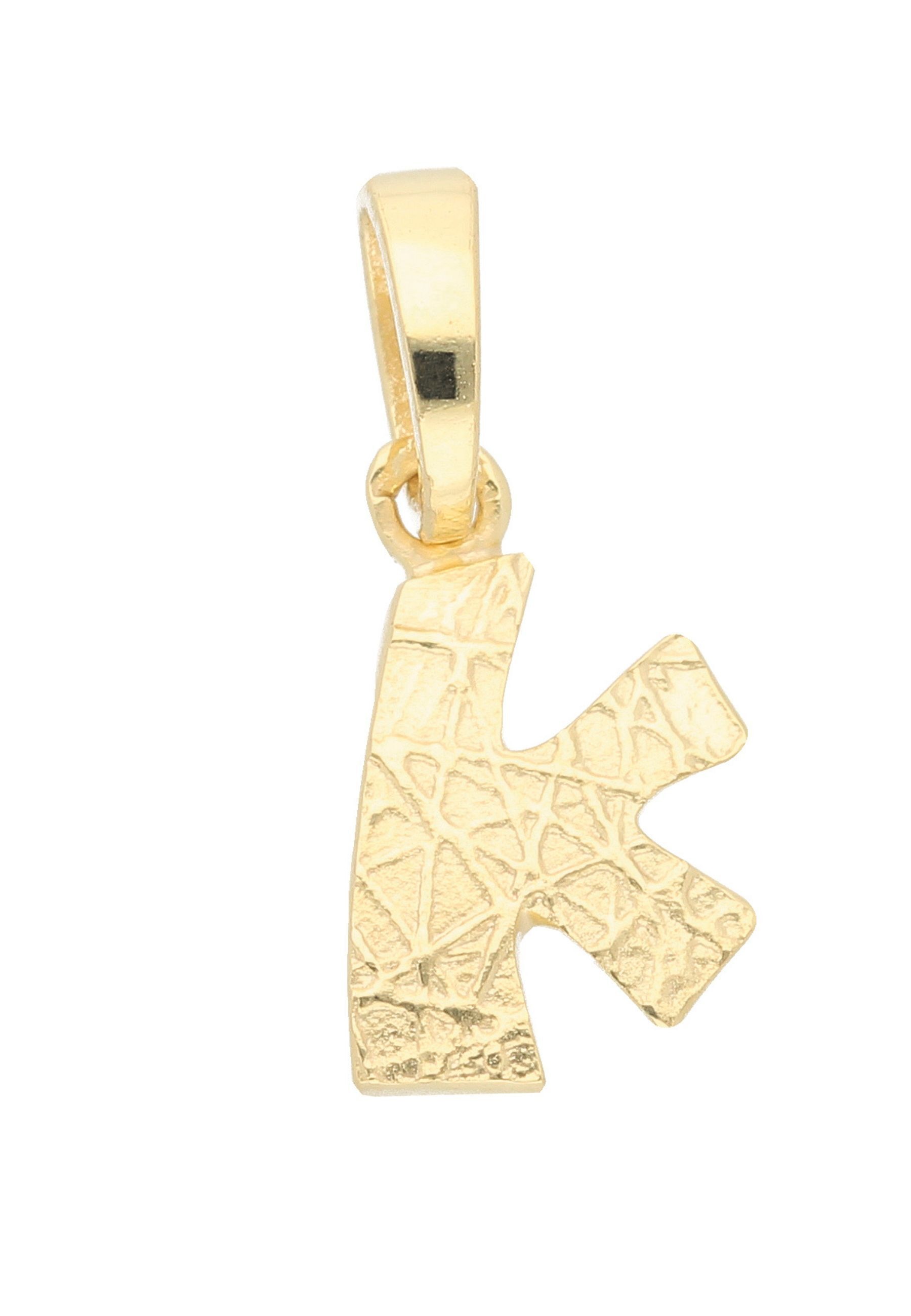 ADELIA ́S Damen Buchstabenanhänger "Damen & Herren 333 Gold Buchstabenanhänger K", Gold, gold, Gold, Schmuckanhänger, für Damen & Herren